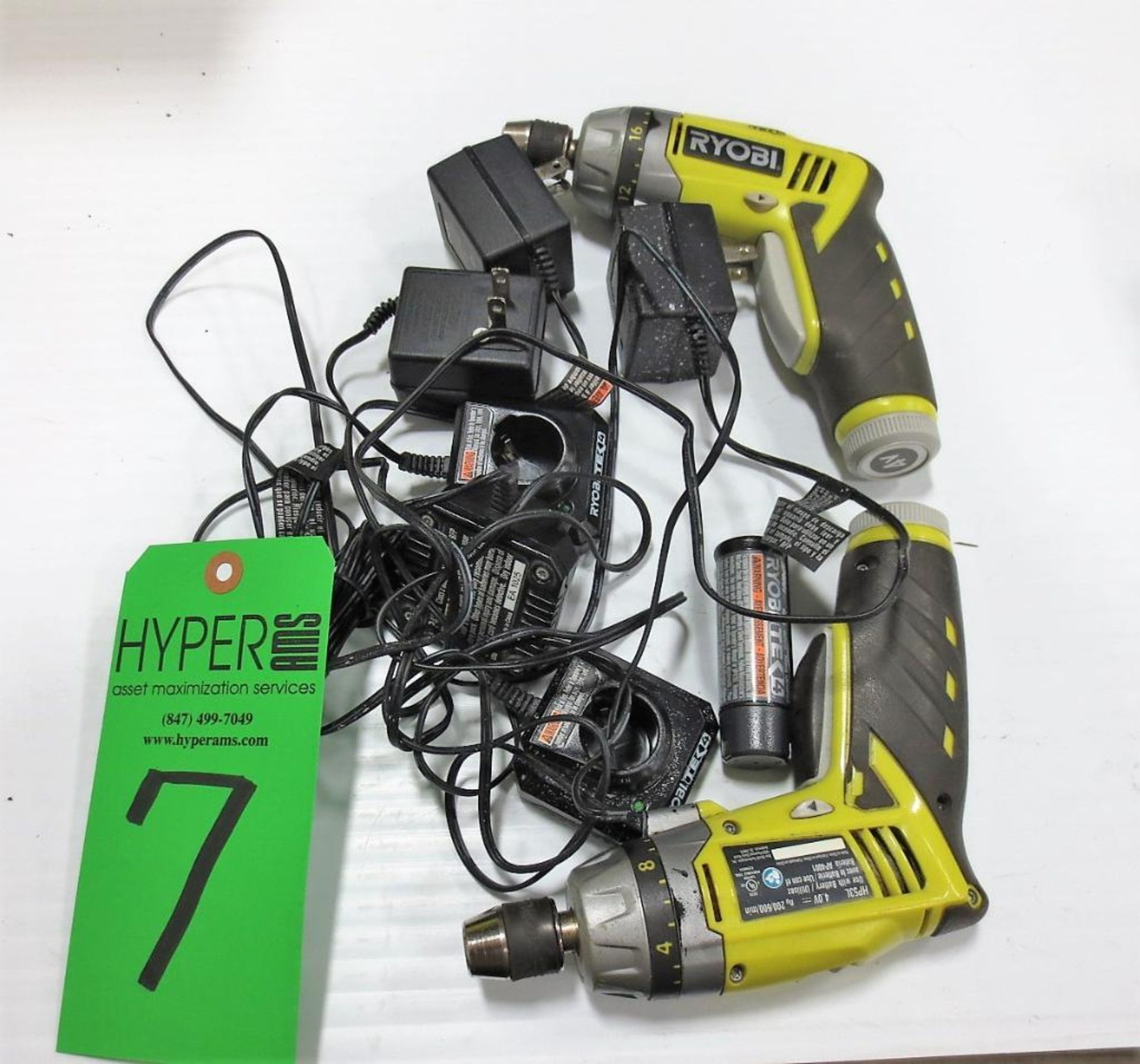 (2) Ryobi 4V Drills and Chargers.**Lot Located at 2395 Dakota Drive, Grafton, WI 53024**