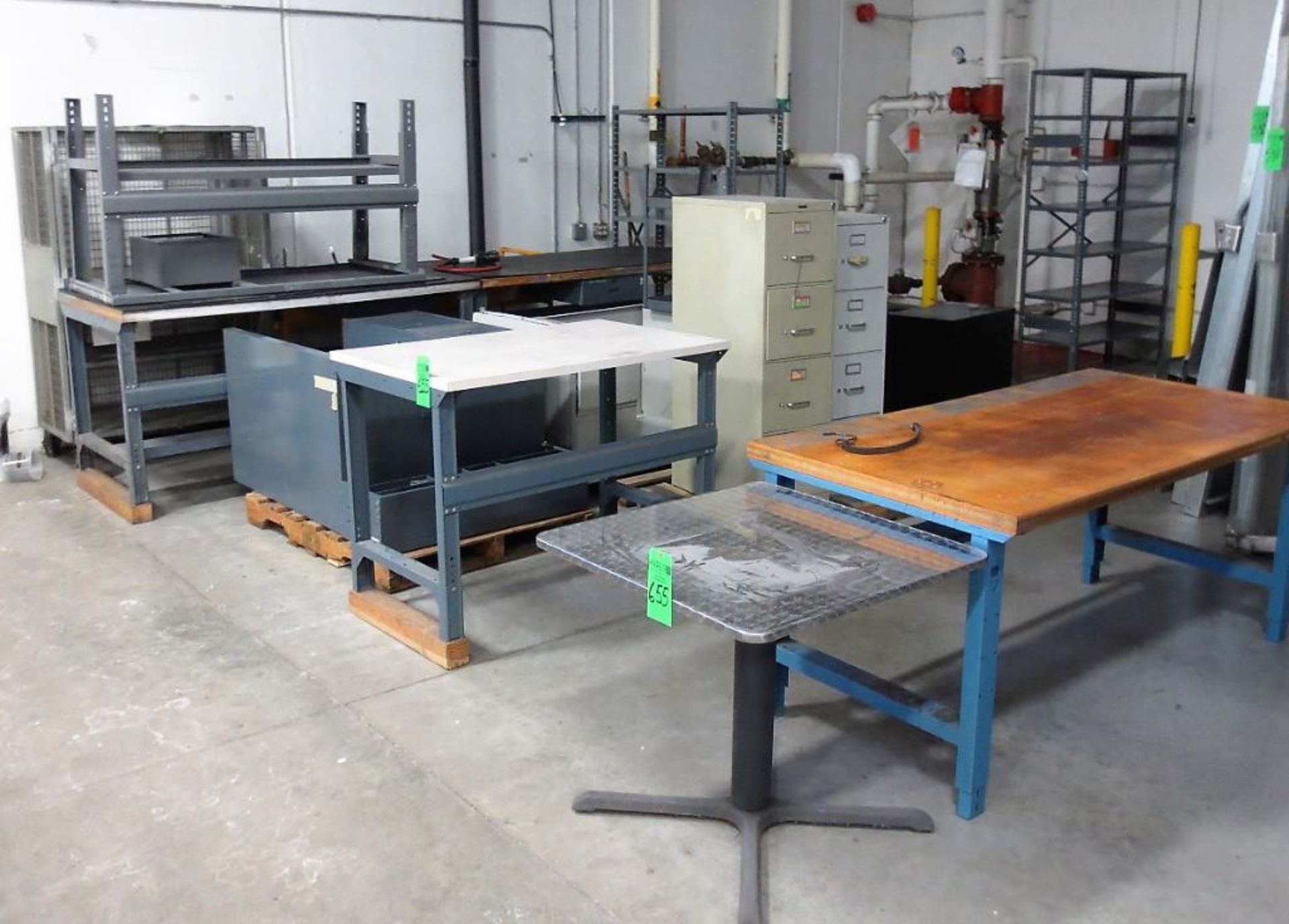Work Benches, File Cabinets and Shelf.**Lot located at 651 N Dekora Woods Blvd., Saukville, WI 53080