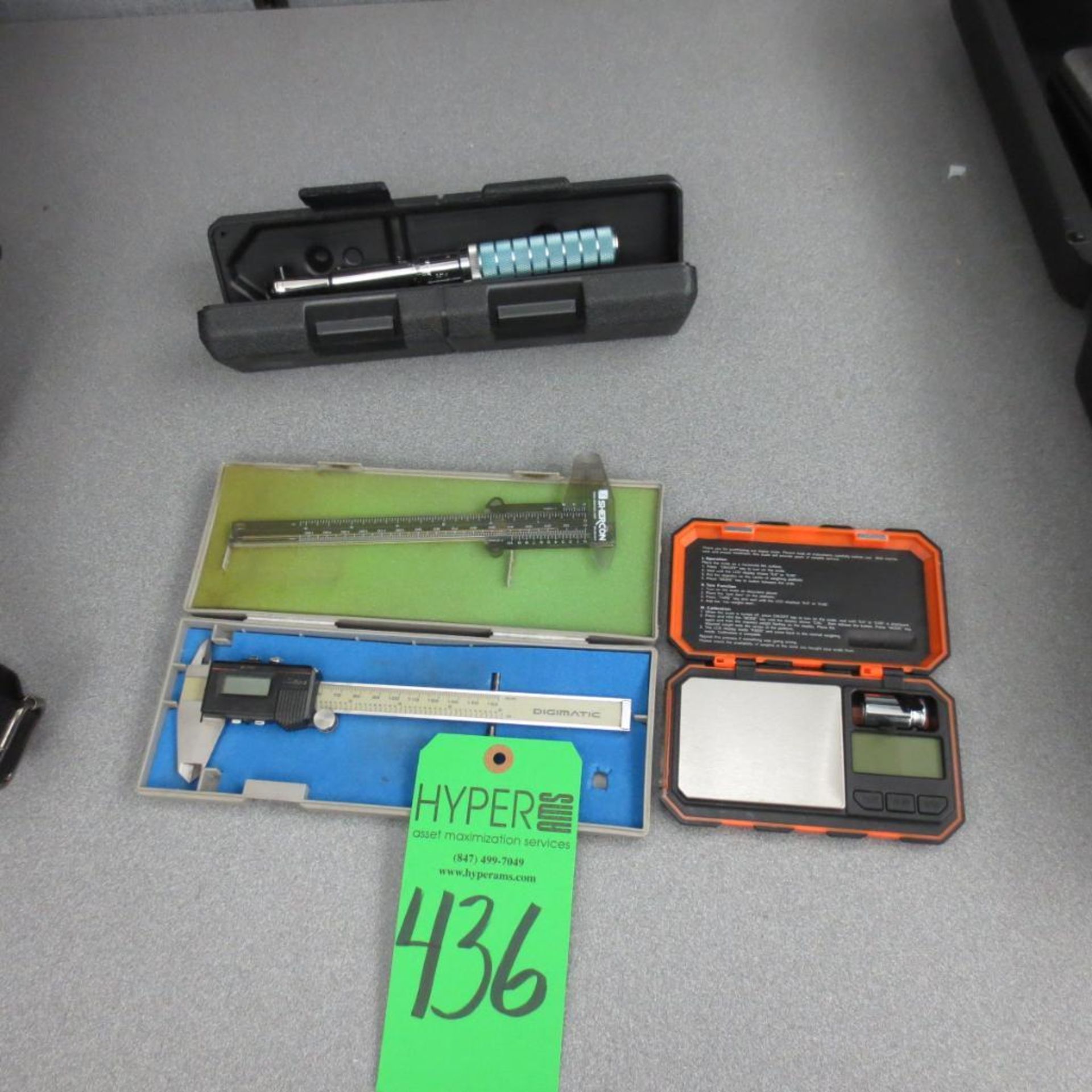 Calipers, Scale and Torque Wrench.**Lot Located at 2395 Dakota Drive, Grafton, WI 53024**