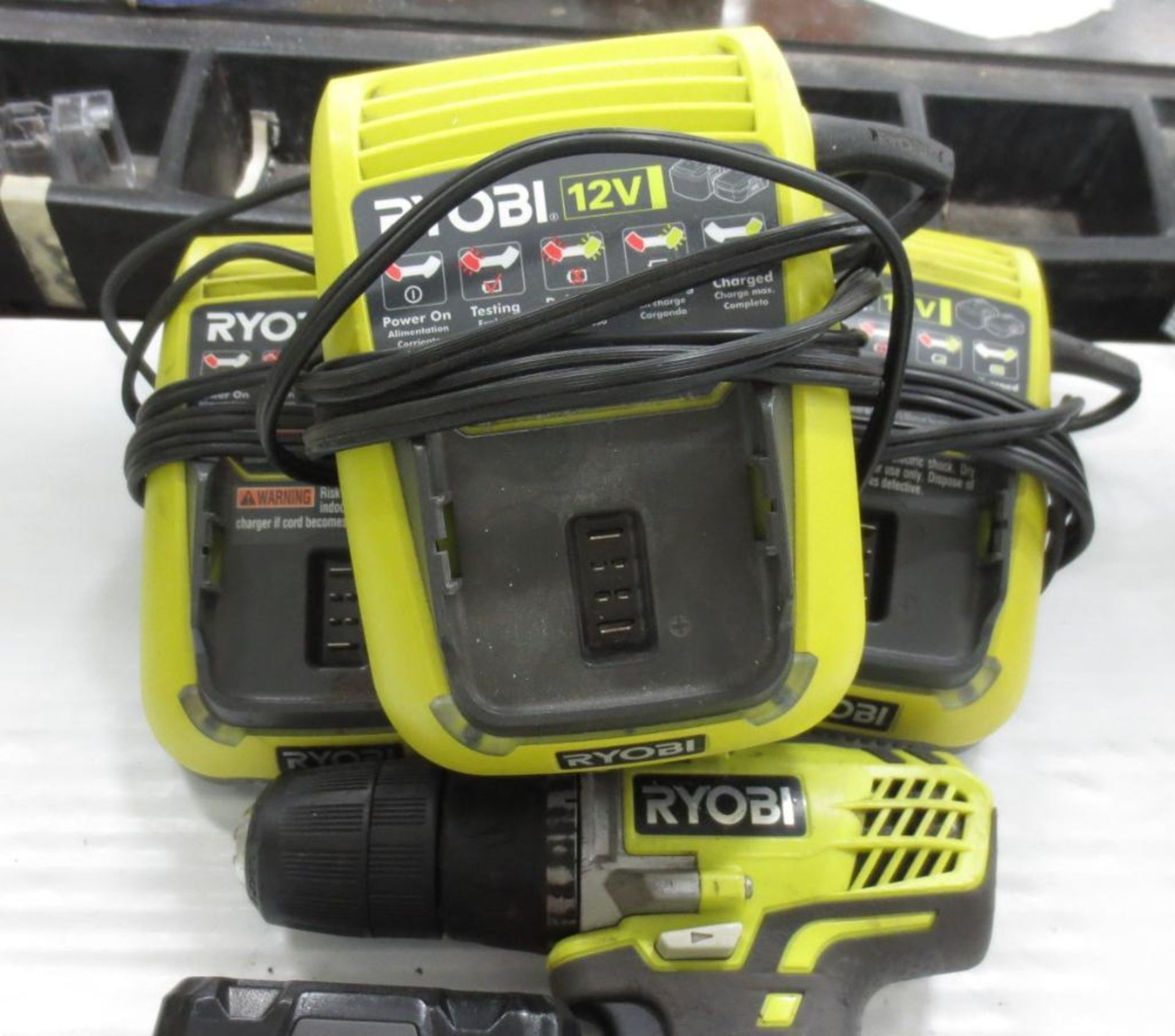 (4) Ryobi 12V Battery Drills With 3 Chargers.**Lot Located at 2395 Dakota Drive, Grafton, WI 53024** - Image 4 of 4