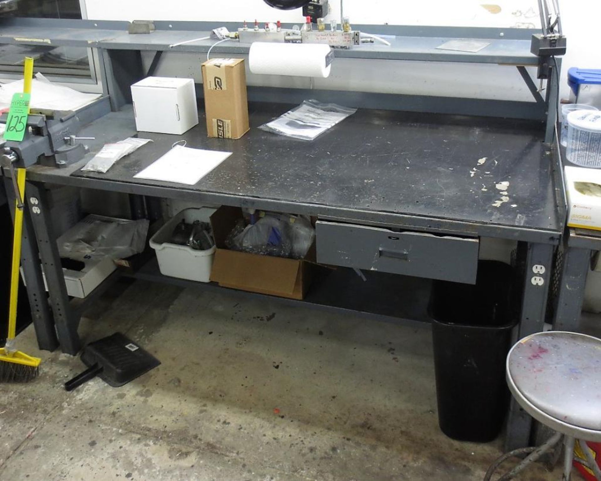 3' X 6' Work Bench with Rock River 6" Bench Vise ( Loc. On Mezzanine buyer responsible for load out)