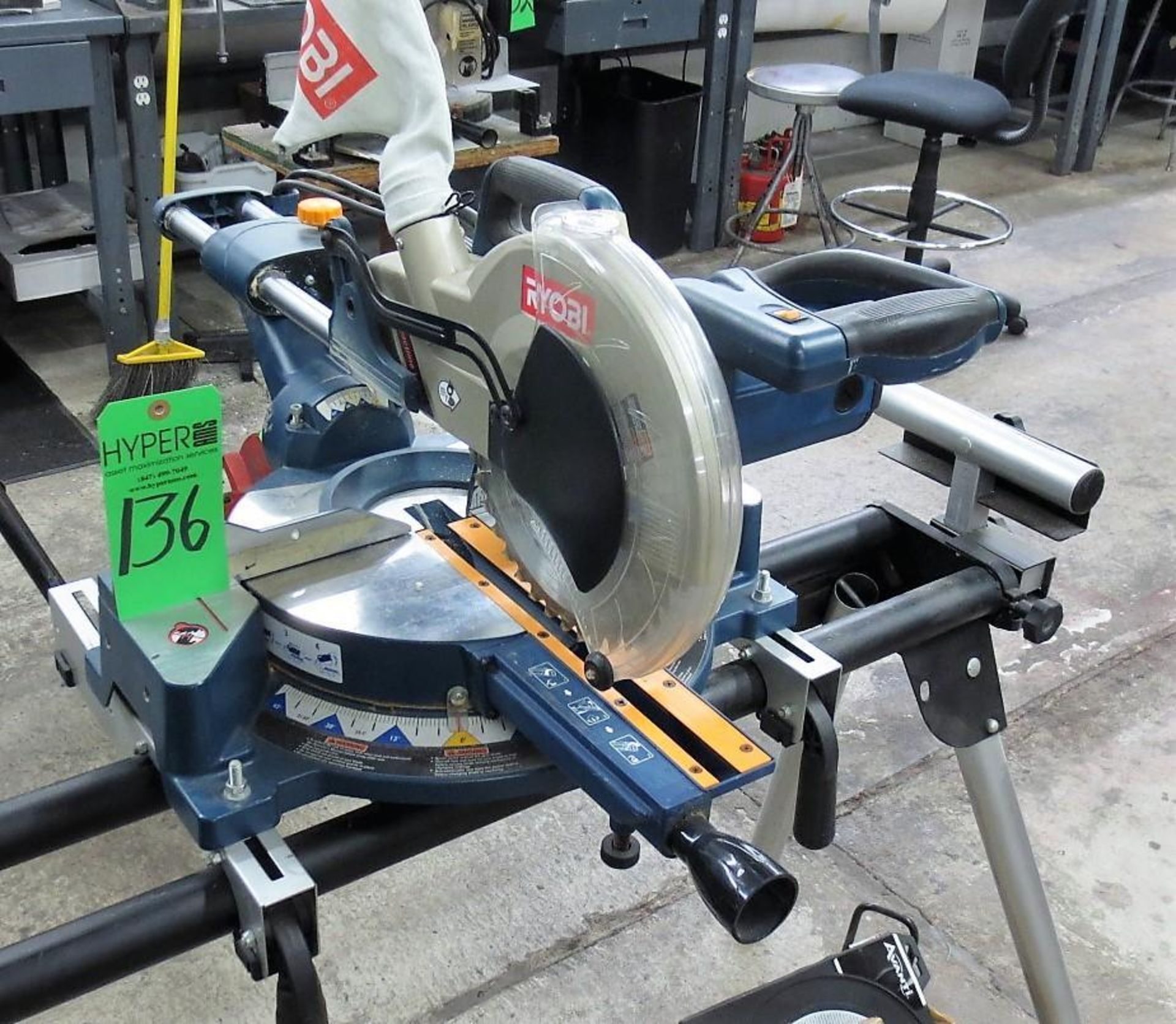 Ryobi 10" TSS101L Compound Miter Saw with Stand, 120V, 1PH, 13A ( Loc. On Mezzanine buyer responsibl - Image 2 of 4