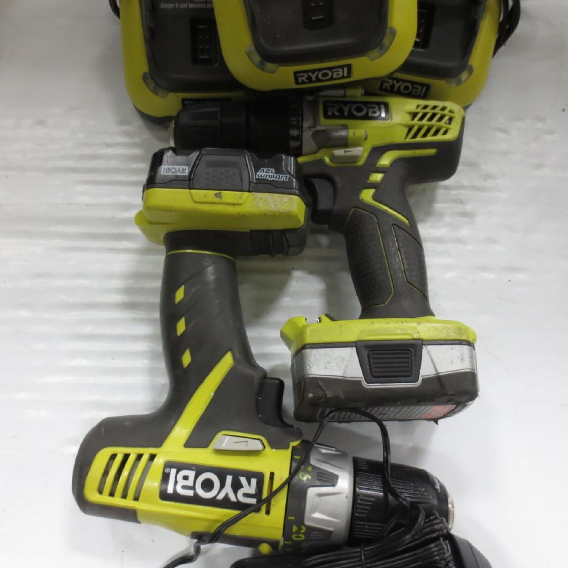 (4) Ryobi 12V Battery Drills With 3 Chargers.**Lot Located at 2395 Dakota Drive, Grafton, WI 53024** - Image 3 of 4