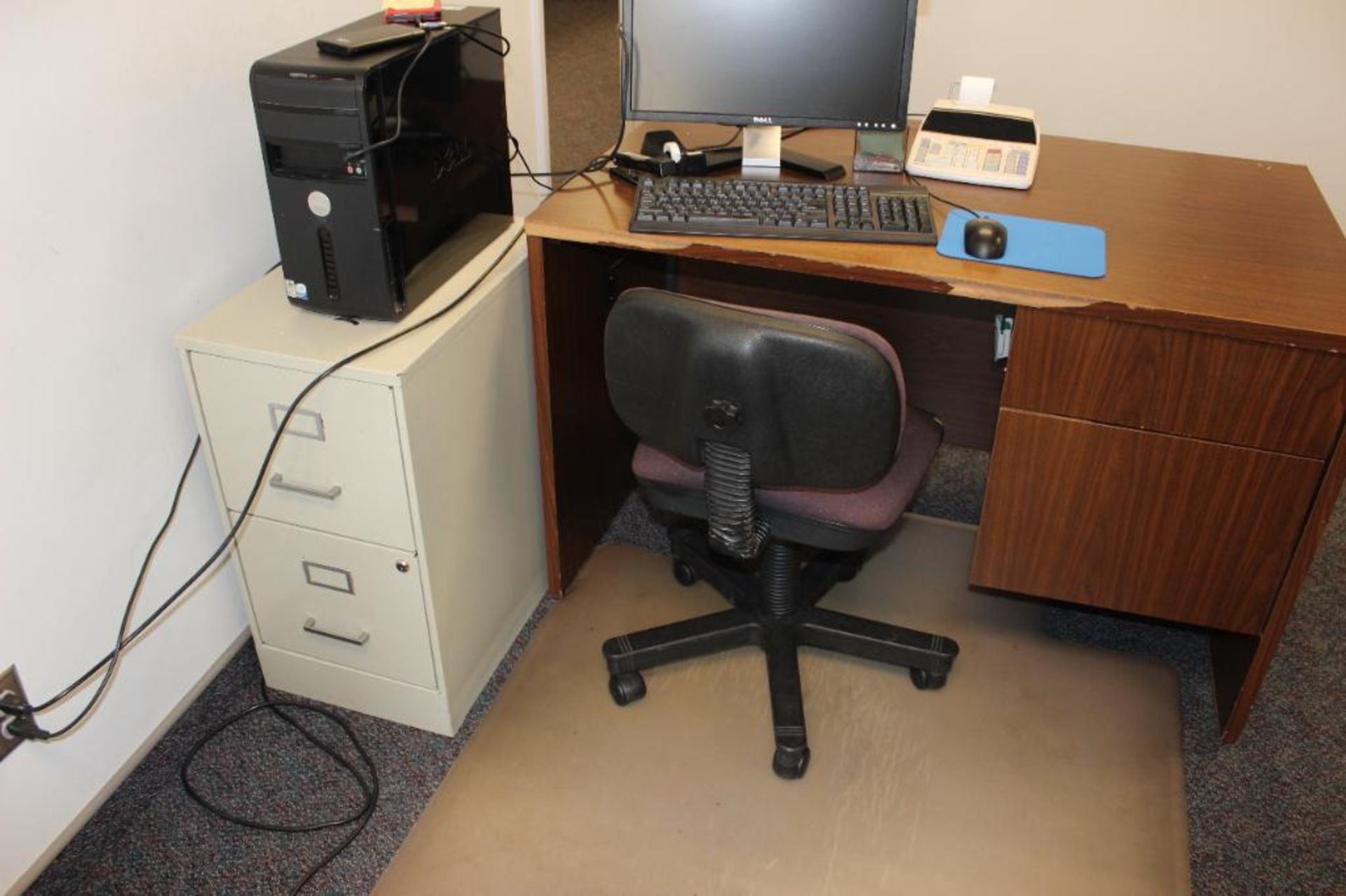 Office w/ 2 desks, conference table, 6 chairs, 1- 2 drawer file cabinet & 1- 4 drawer file cabinet - Image 4 of 10