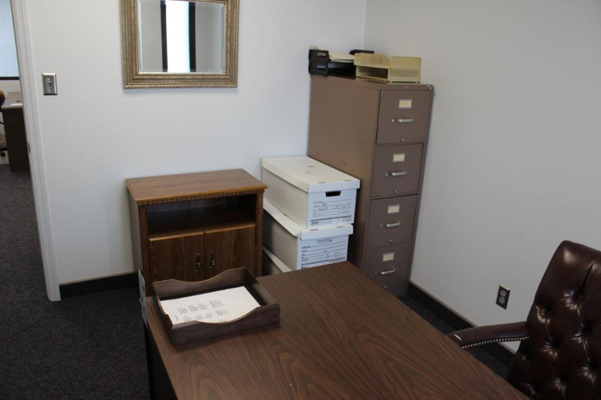 2 offices includes 3 desks, 6 chairs, 2- 4 drawer file cabinets & Dell monitors - Image 8 of 10