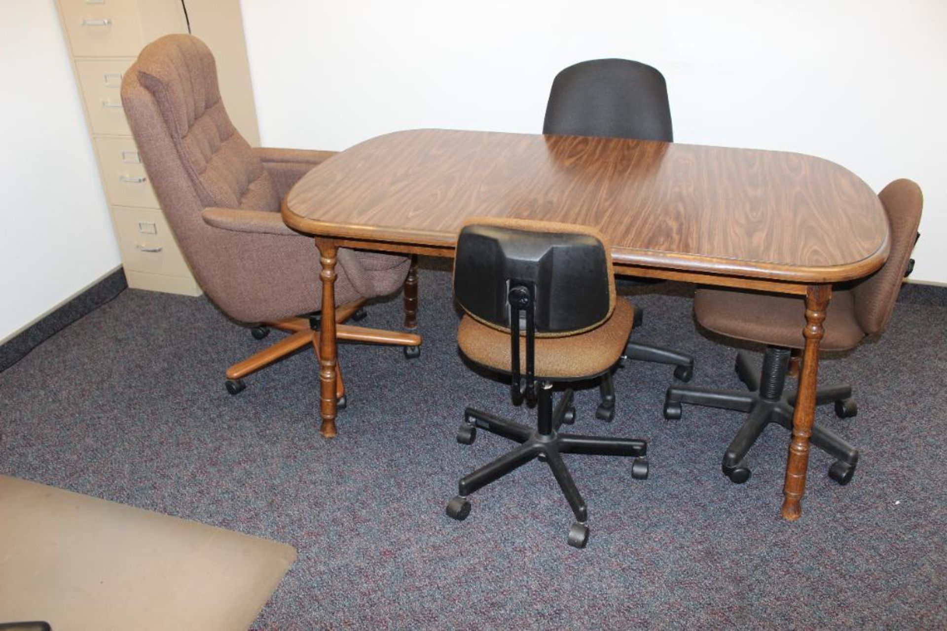 Office w/ 2 desks, conference table, 6 chairs, 1- 2 drawer file cabinet & 1- 4 drawer file cabinet - Image 10 of 10