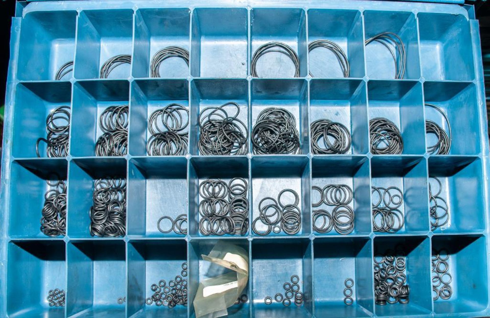 (3) Stacked 4_drawer Cabinets & Contents, Screw Extractors, Metric Allen Keys, O-Rings, Internal and - Image 9 of 13