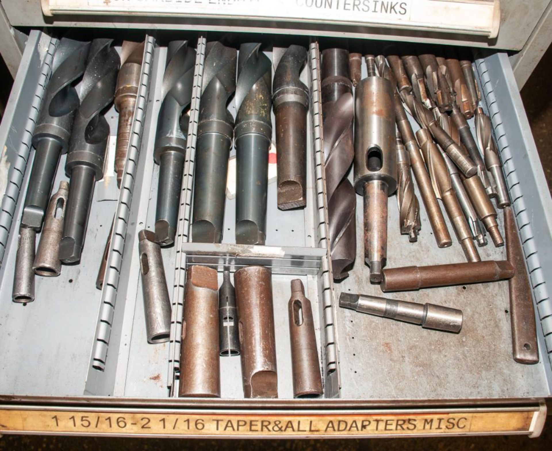 Stanley Vidmar Cabinet 11-Drawer w/ contents. Metric Carbide End Mills, Counter Sinks, Deburrer Coun - Image 8 of 12