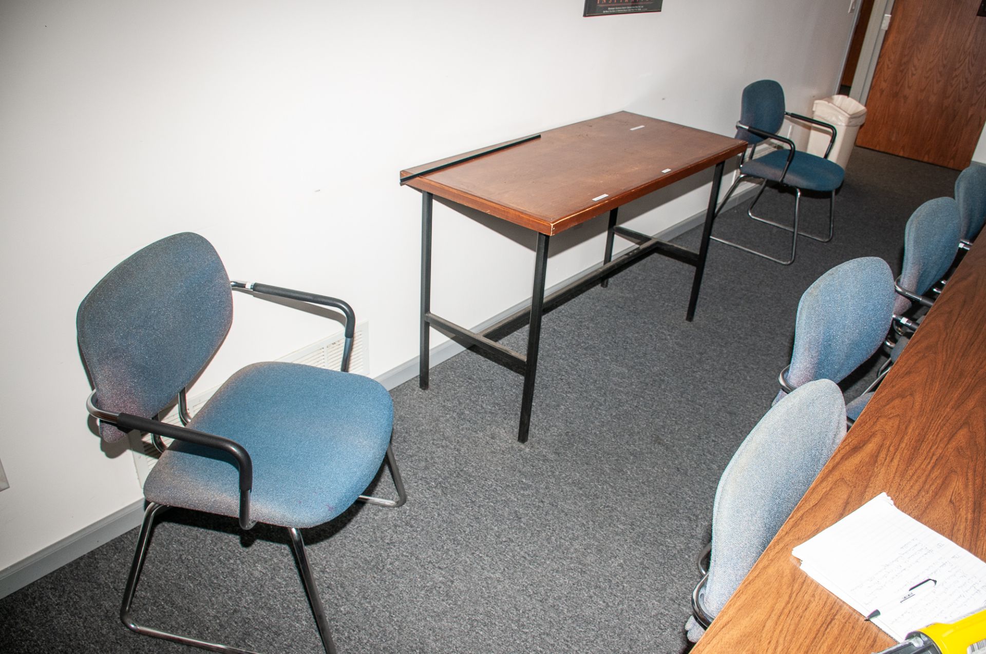 Office Furniture On Second Floor Front of Building, Microwave, Refridgerator, Desks Chairs, Filing C - Image 7 of 37