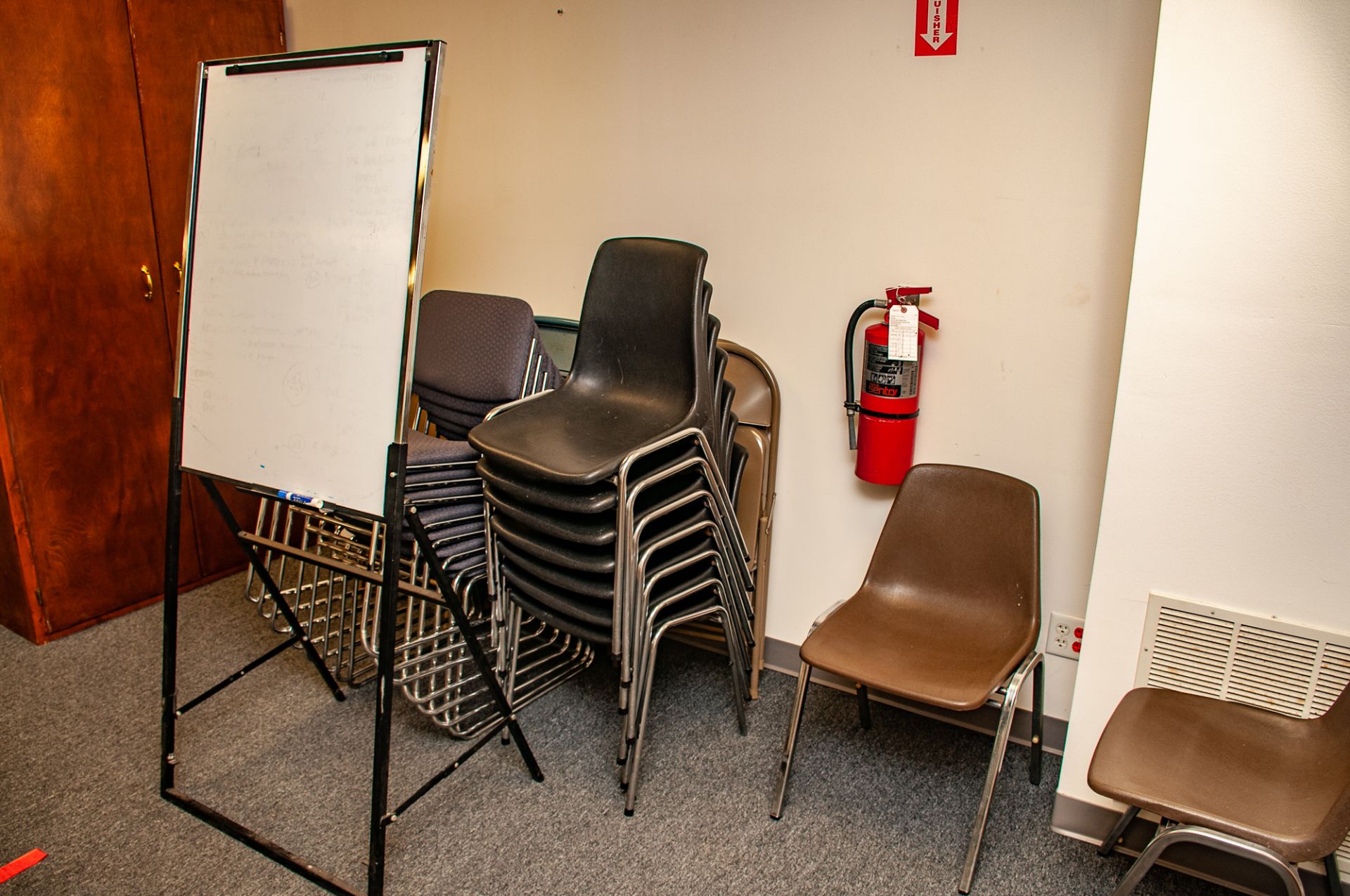 Office Furniture On Second Floor Front of Building, Microwave, Refridgerator, Desks Chairs, Filing C - Image 4 of 37