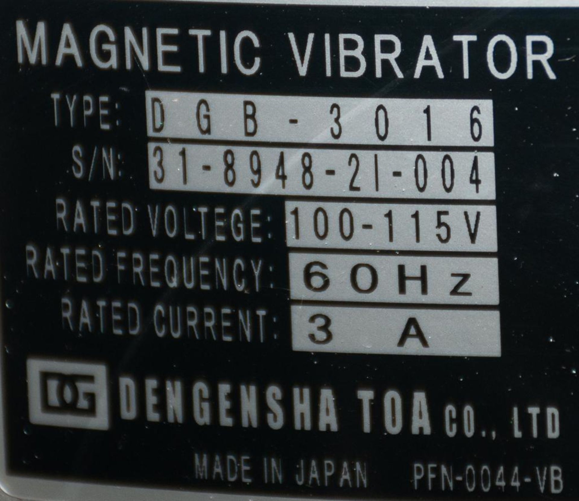 Dengensha Toa Vibratory Parts Feeder, Mdl. VNS-00-S6-DLH-B, 115v, s/n 1935960A001 - Image 6 of 6