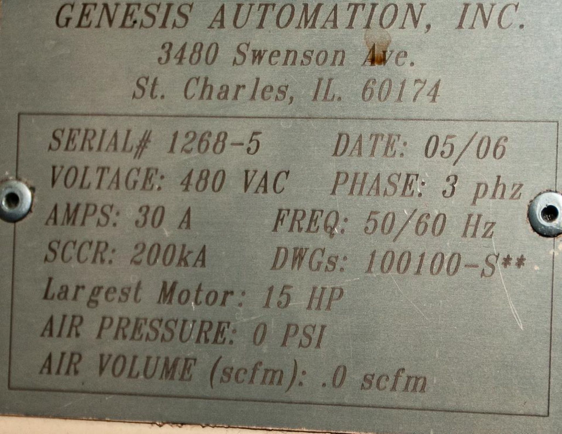 NEFF Press s/n 10615, 75 Ton, w/ Genesis Automation Panel - Image 7 of 10