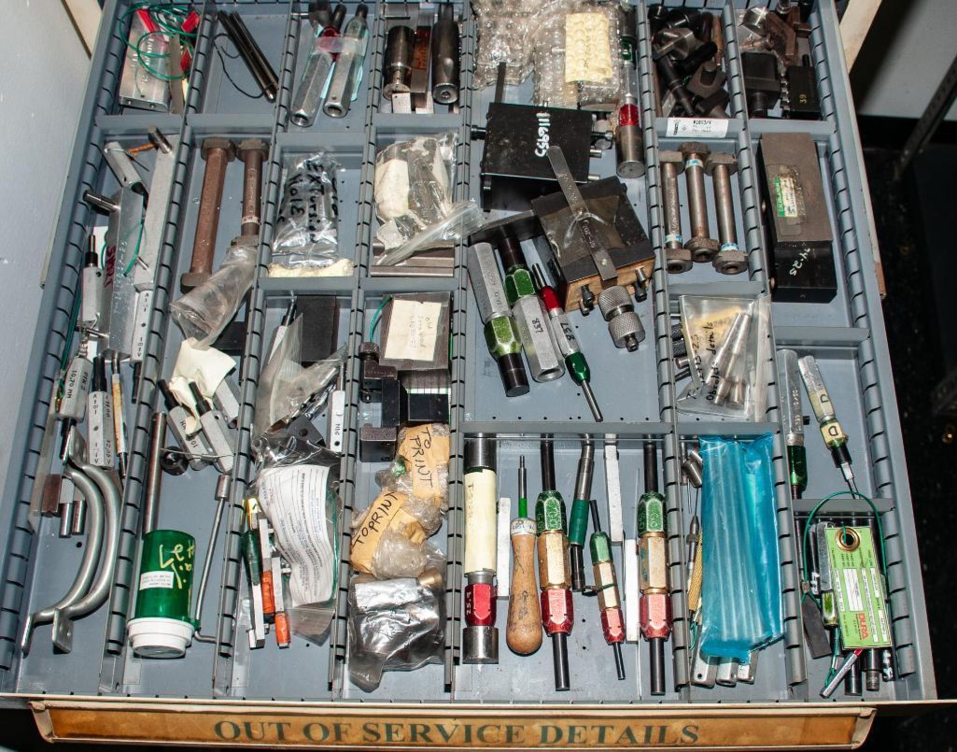 Vidmar Cabinet 15-Drawer, w/contents, Nuts. Bolts, Screws, Many out of service needs calibration Ite - Image 6 of 16