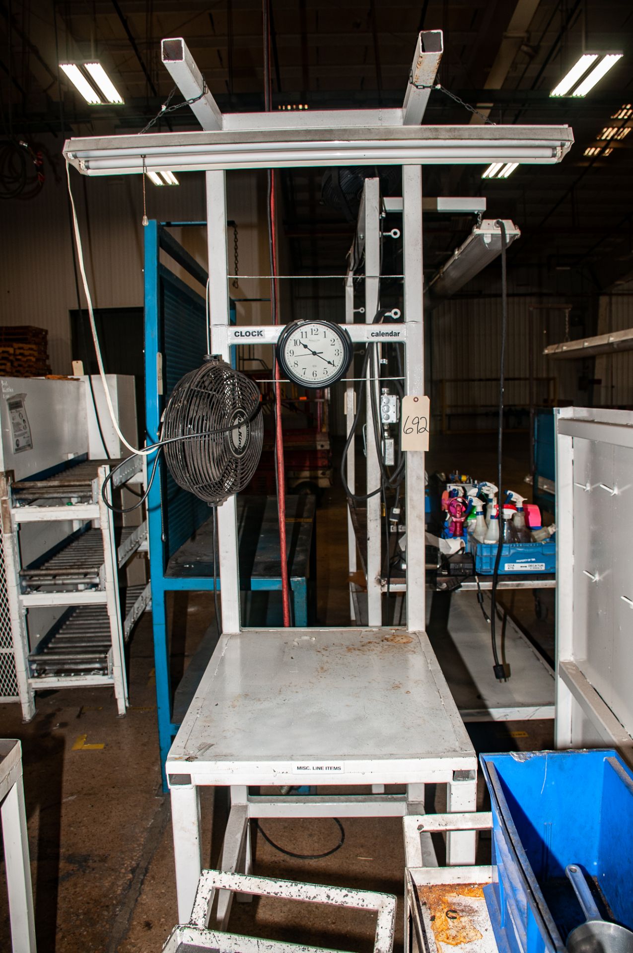 Various Workbenches, Whiteboard, Carts, Mini Safe - Light curtains, Fans, etc. See Photos - Image 6 of 16