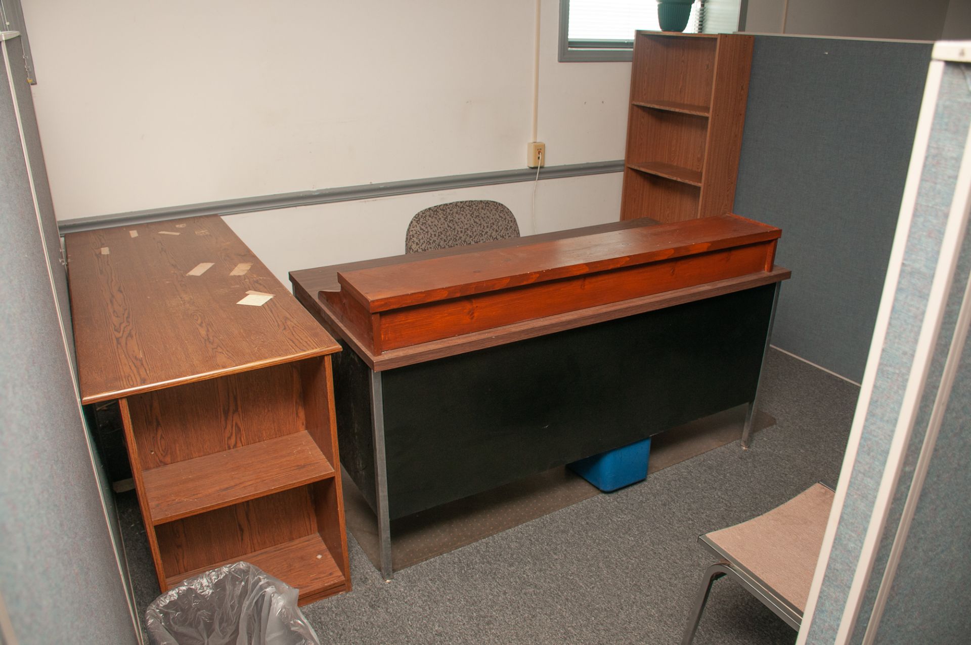 Office Furniture On Second Floor Front of Building, Microwave, Refridgerator, Desks Chairs, Filing C - Image 21 of 37