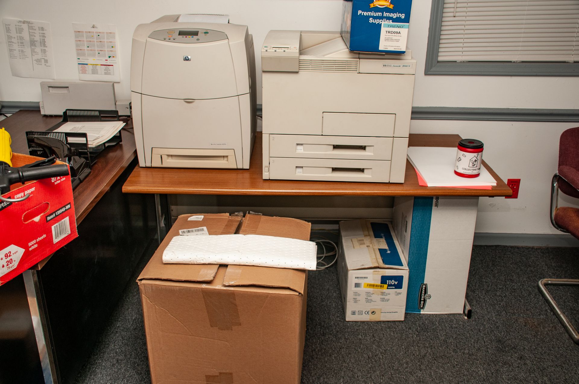 Office Furniture On Second Floor Front of Building, Microwave, Refridgerator, Desks Chairs, Filing C - Image 30 of 37