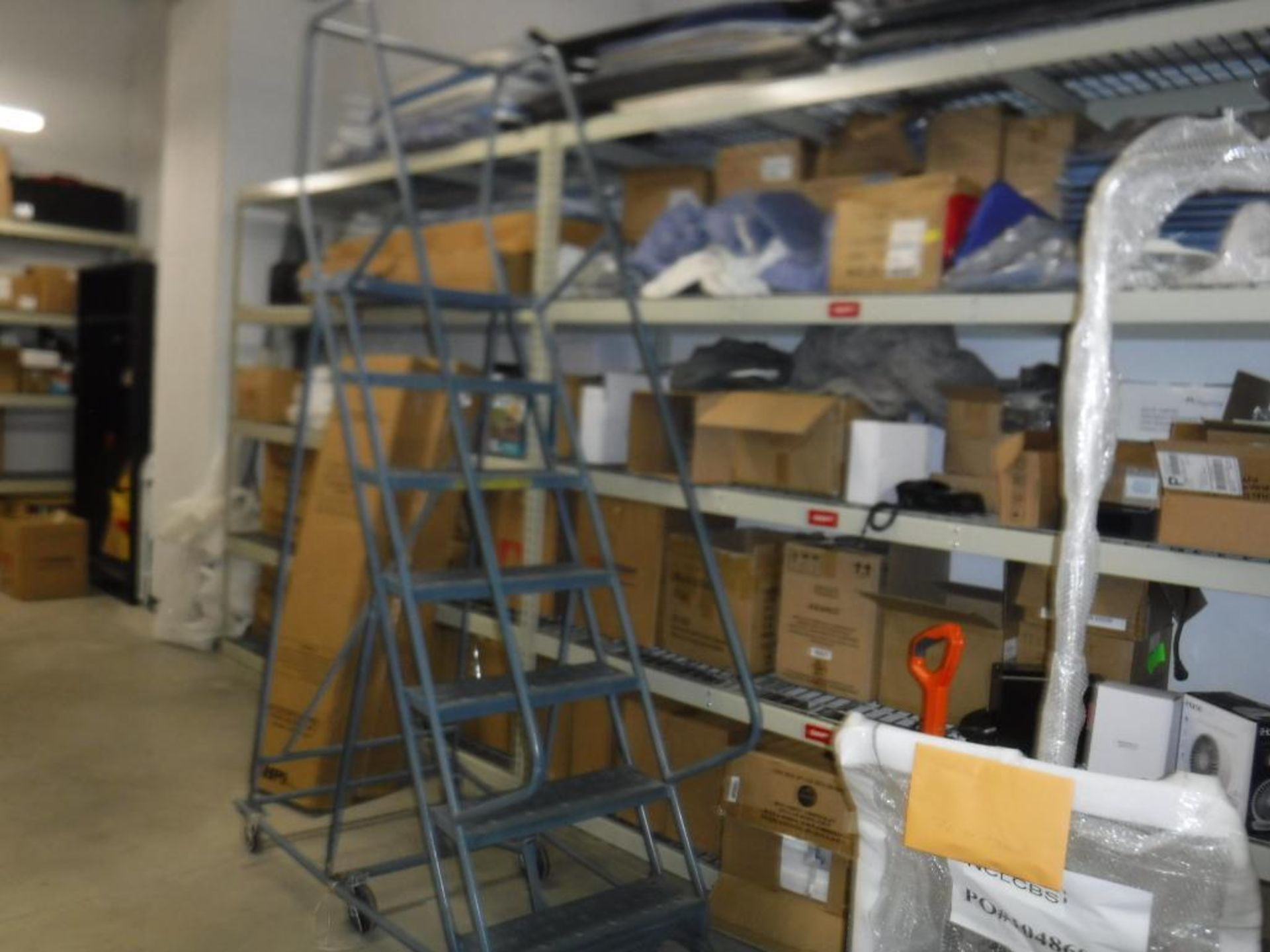 Lot c/o: Merchandising Storage Room-(NO PERSONAL INCLUDEDNO SHELVING) All Contents, Rolling Ladder, - Image 5 of 40