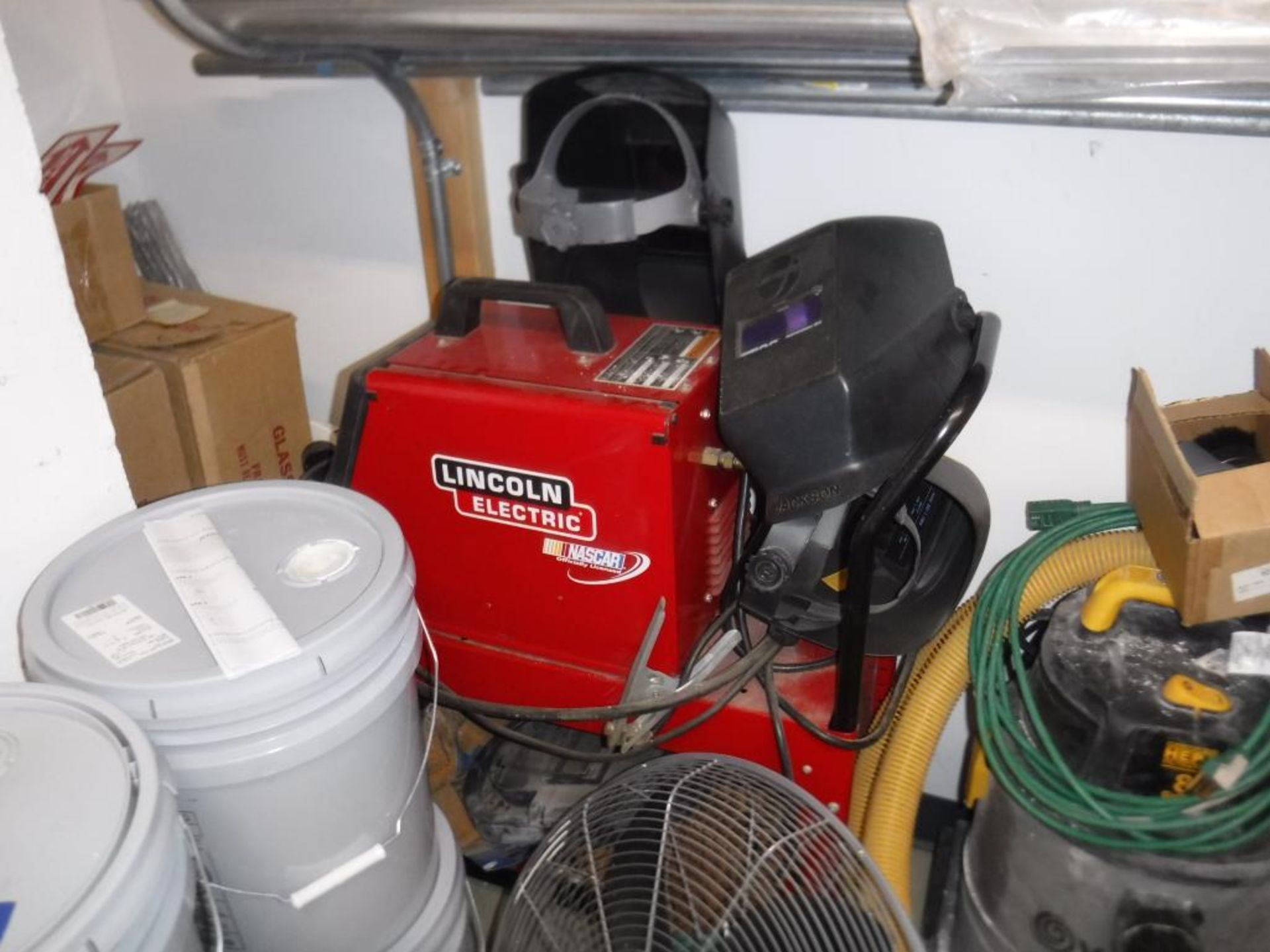 Lot c/o: Building Storage Room (NO AIR FILTERS OR REGISTERS) Contents to Include-Like New Lincon Wel - Image 10 of 13
