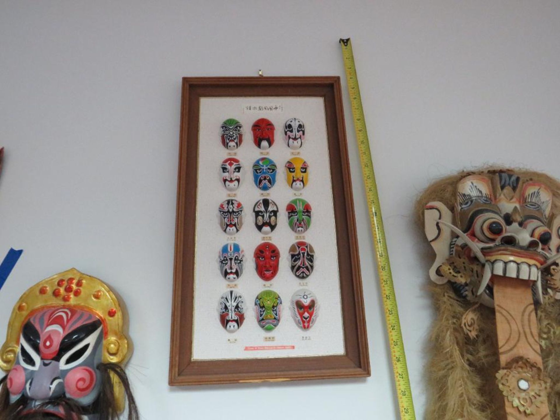 Lot c/o: (3) Tribal Masks and (2) Hanging Wall Decor. - Image 4 of 6