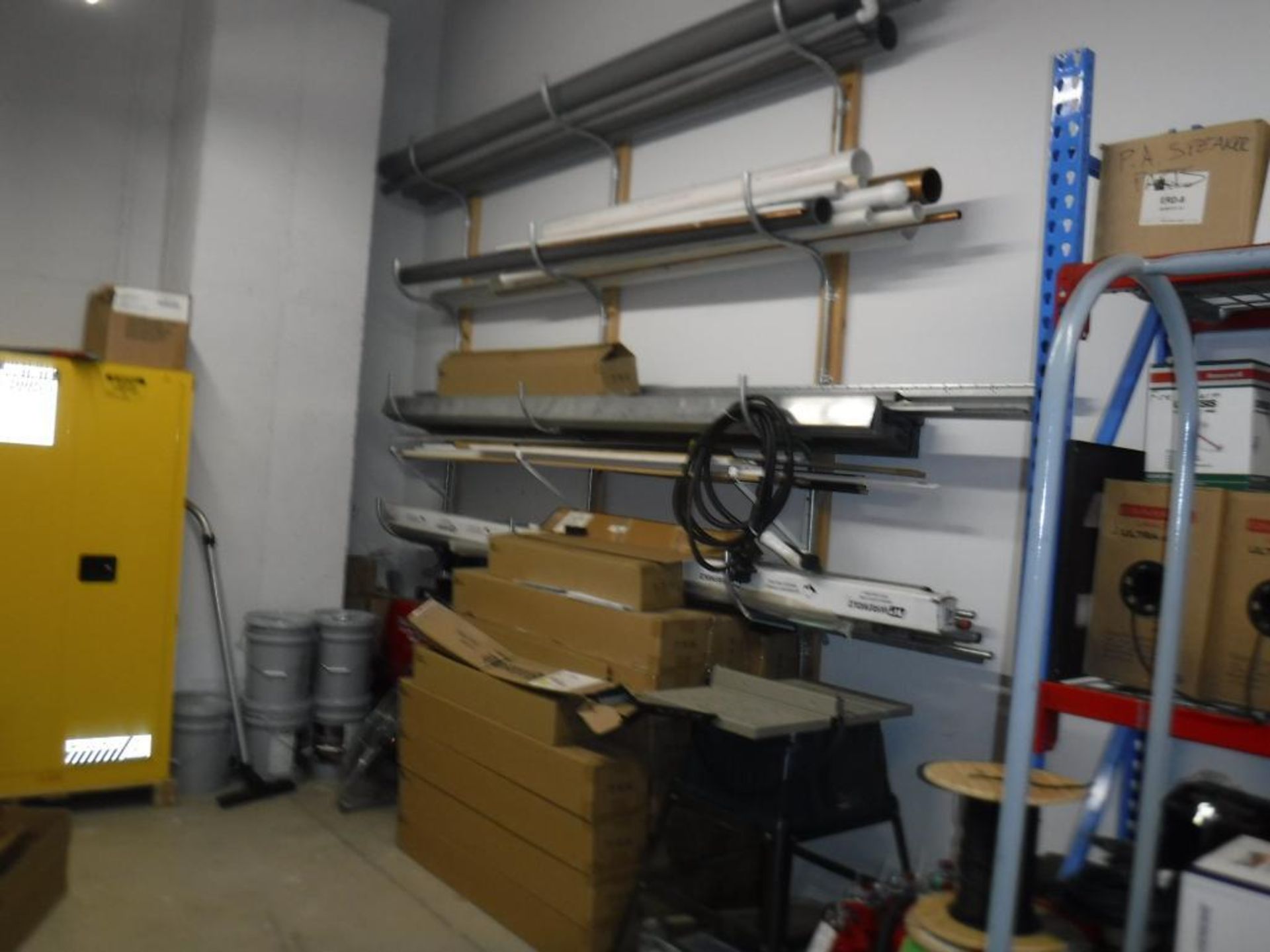 Lot c/o: Building Storage Room (NO AIR FILTERS OR REGISTERS) Contents to Include-Like New Lincon Wel - Image 8 of 13
