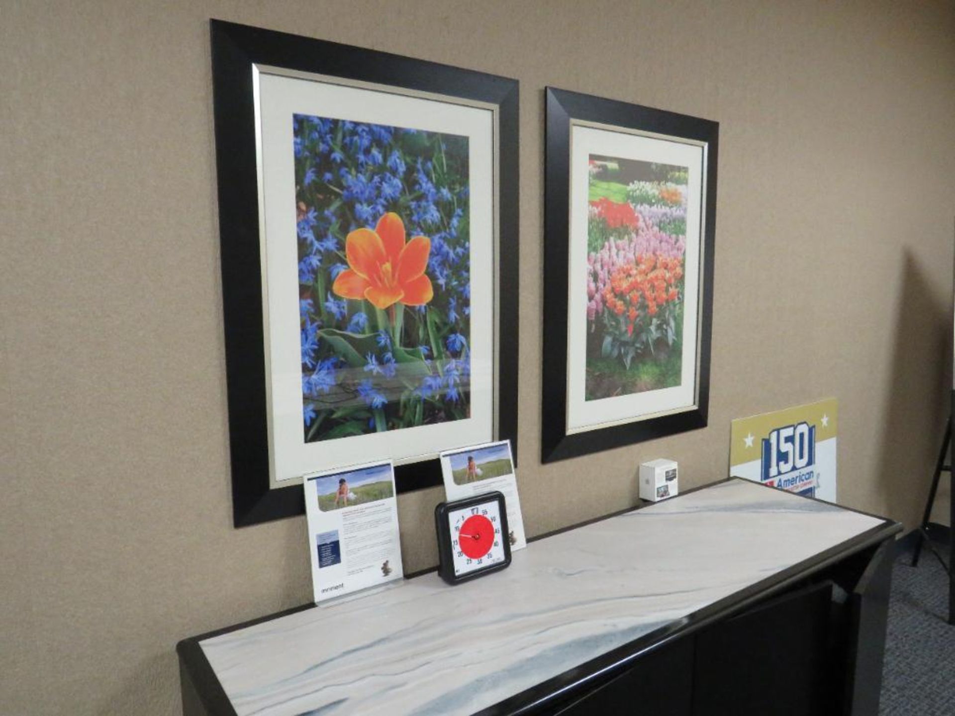 Lot c/o: (1) Rolling Chair, (1) 144x48 1-Pc Conference Table, (1) 72x22 4-Door Credenza, Wall Art & - Image 4 of 6