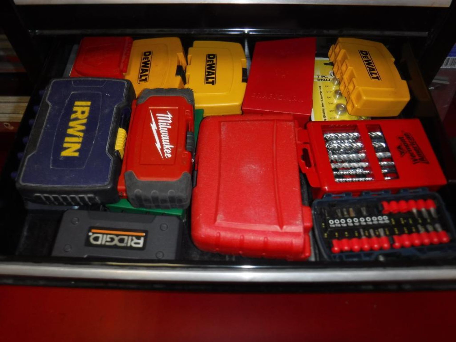 Lot c/o: Craftsman Toolbox-Fluke Tester, Misc. Testing Equip., Files, Screwdrivers, Snips, Drill Bit - Image 4 of 9