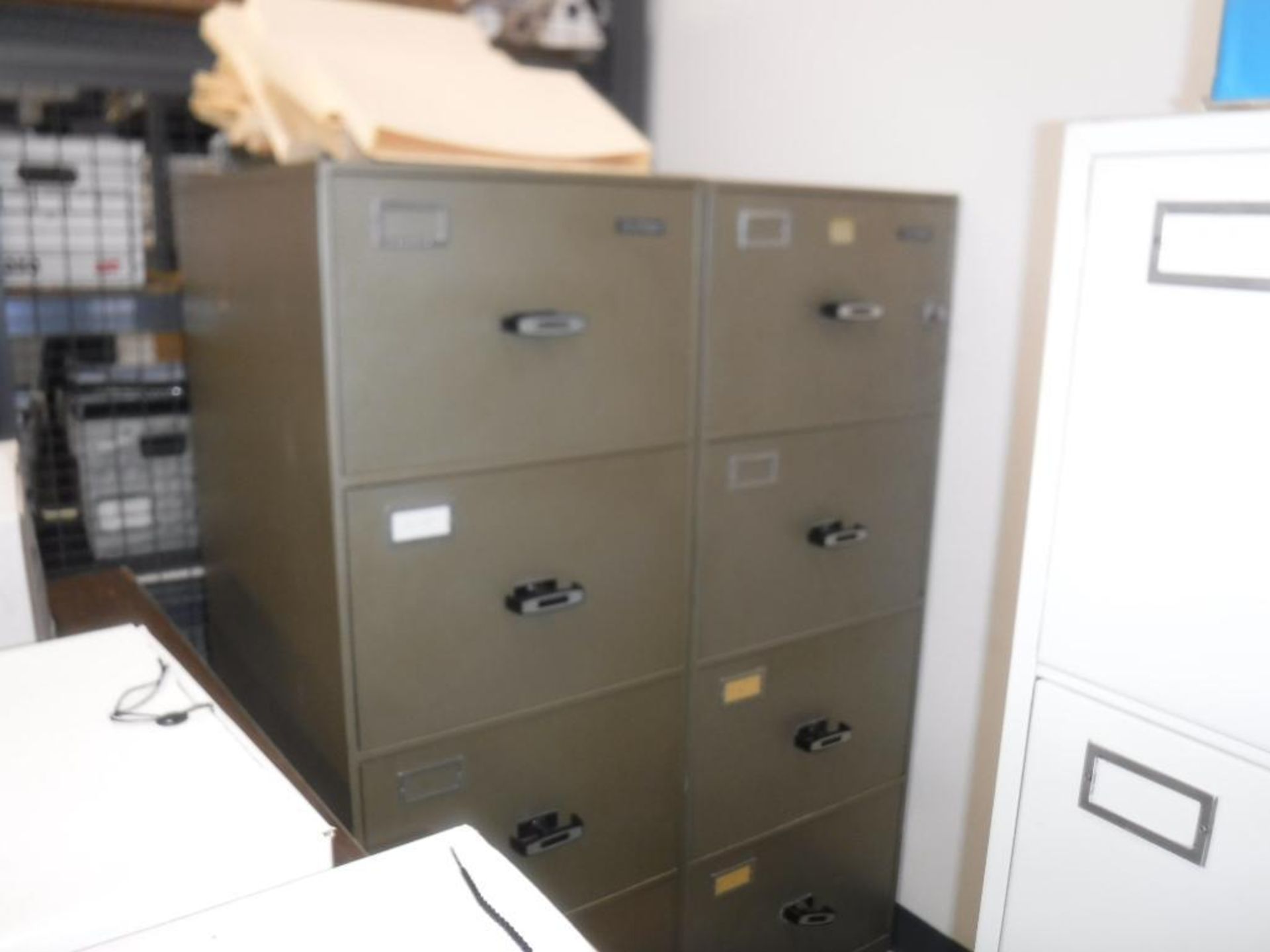 Lot c/o: (2) Fire Fyter 4-Drawer FileCabinets, (2) Meilink 4-Drawer File Cabinets, (2) FireKing File - Image 2 of 3