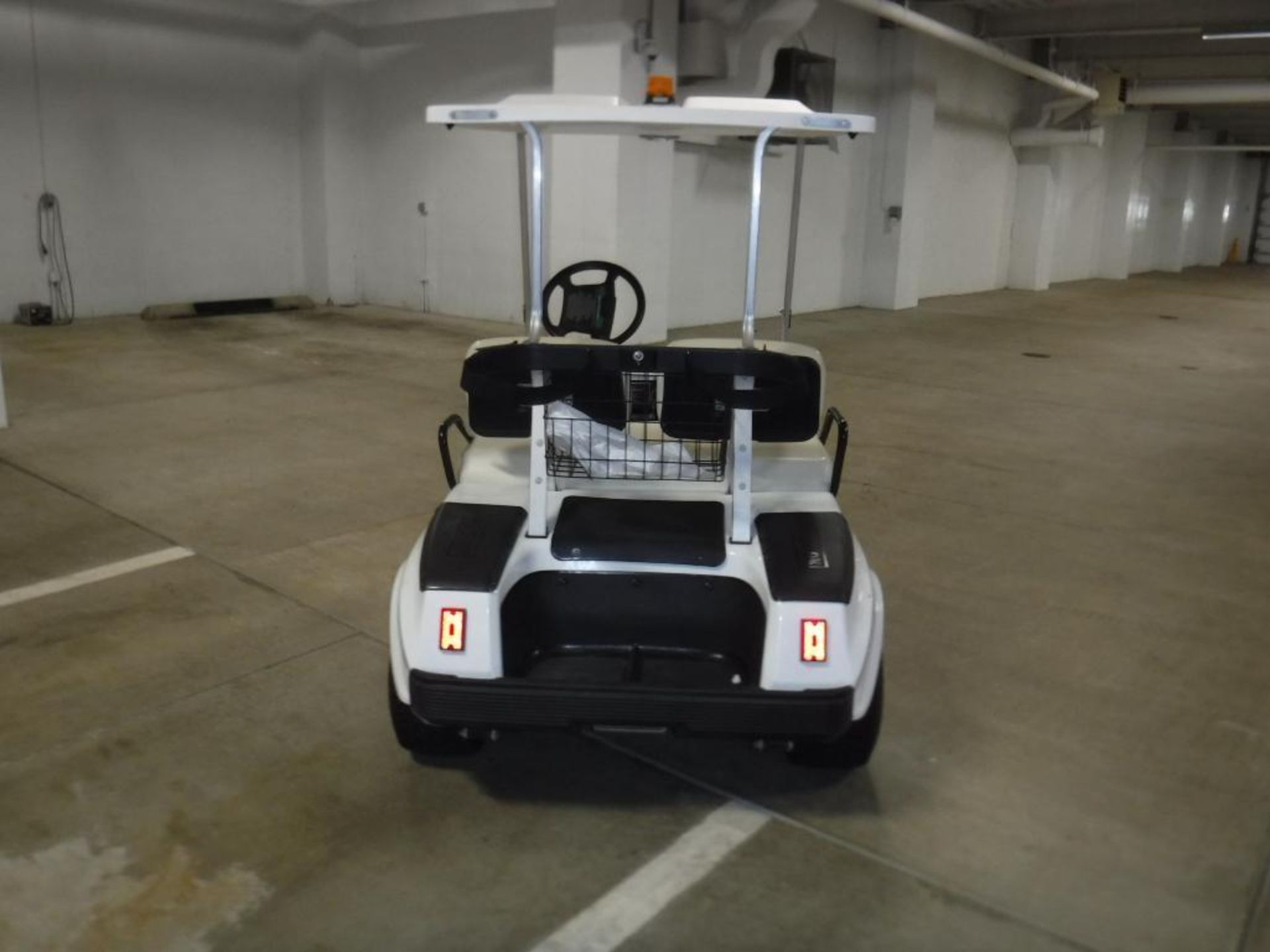 Club Car Electric 2-Seat Golf Cart S/N A9843-708779, (6) Batteries, Canopy, Electric Battery Charger - Image 4 of 6