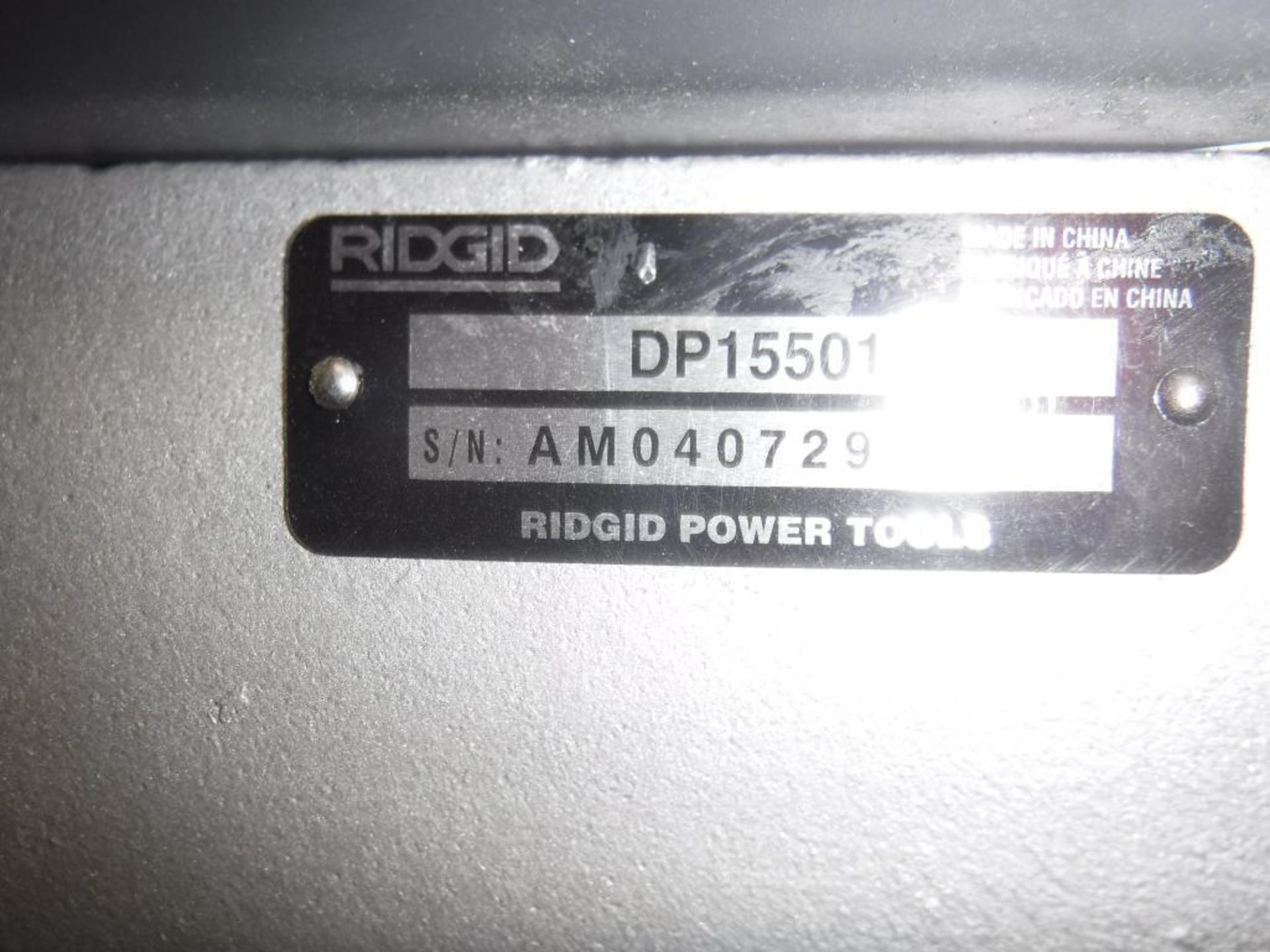 Rigid Drill Press DP15501 S/N AM040729174 - Image 2 of 3