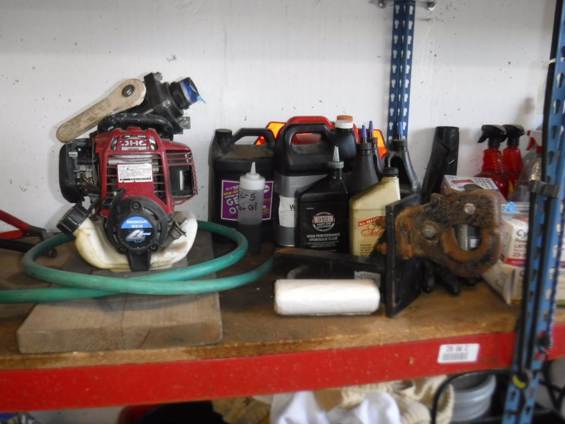 Lot c/o: Remaining Contents of North Garage (Not including (4) sections palet style shelving, Batter - Image 3 of 14
