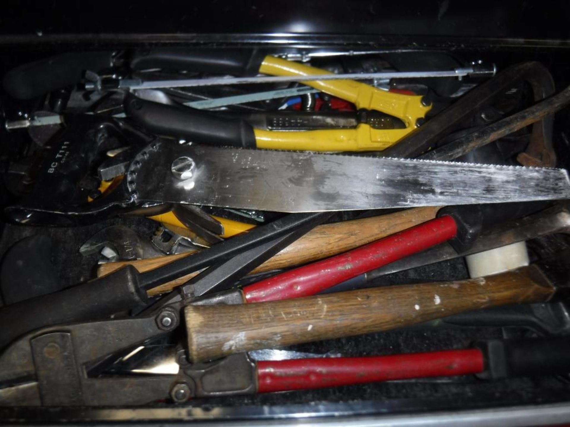 Lot c/o: Craftsman Toolbox-Fluke Tester, Misc. Testing Equip., Files, Screwdrivers, Snips, Drill Bit - Image 3 of 9