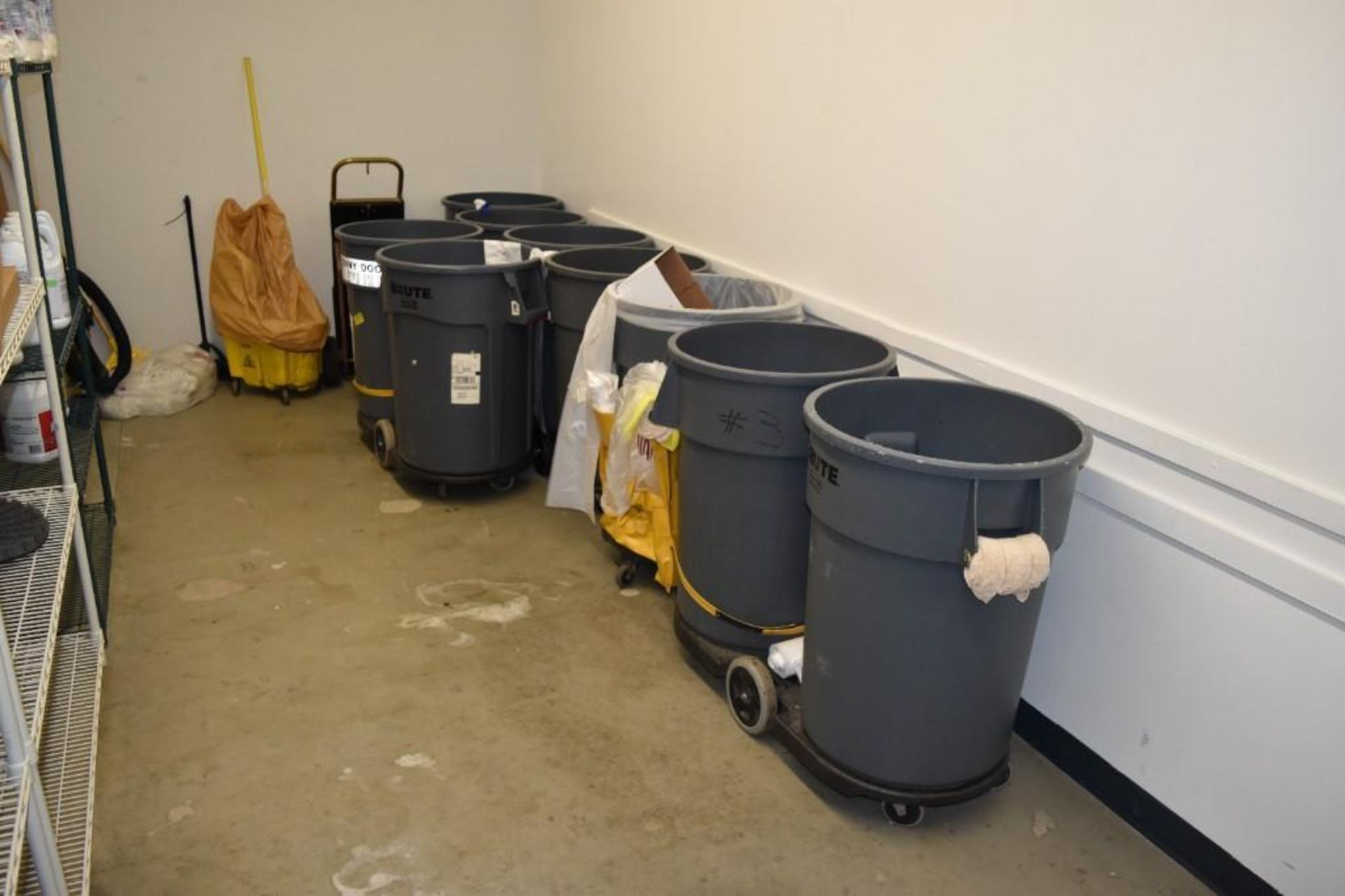 Lot c/o: Contents Custodial Room- Shelves w/Contents, Trash Cans, Vacuum, See Pictures - Image 2 of 5