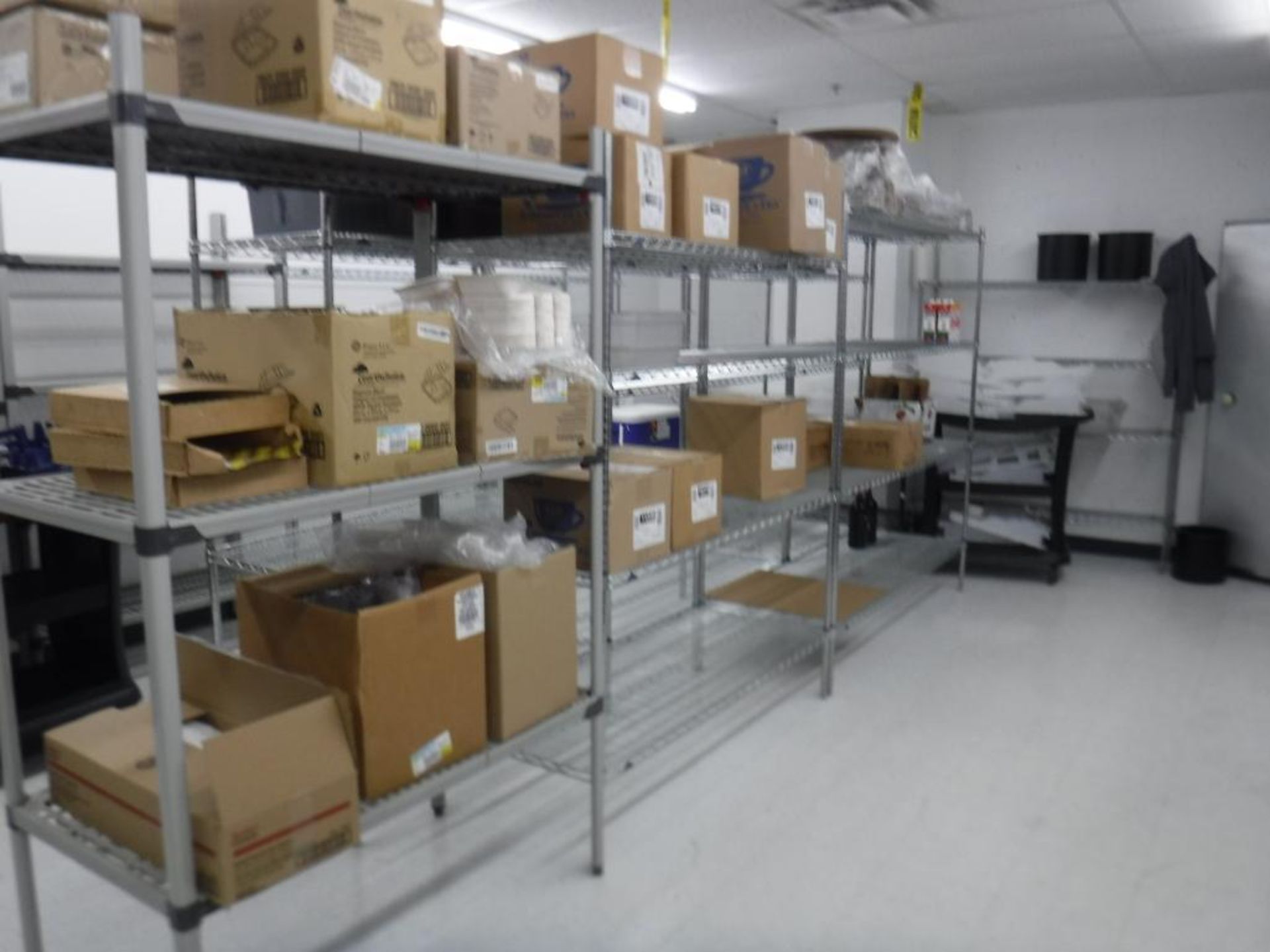 Lot c/o: Food Service Storage Room- Plastic Forks & Knives, B3000SE Keurig, Rolling Carts, Metal She - Image 4 of 4