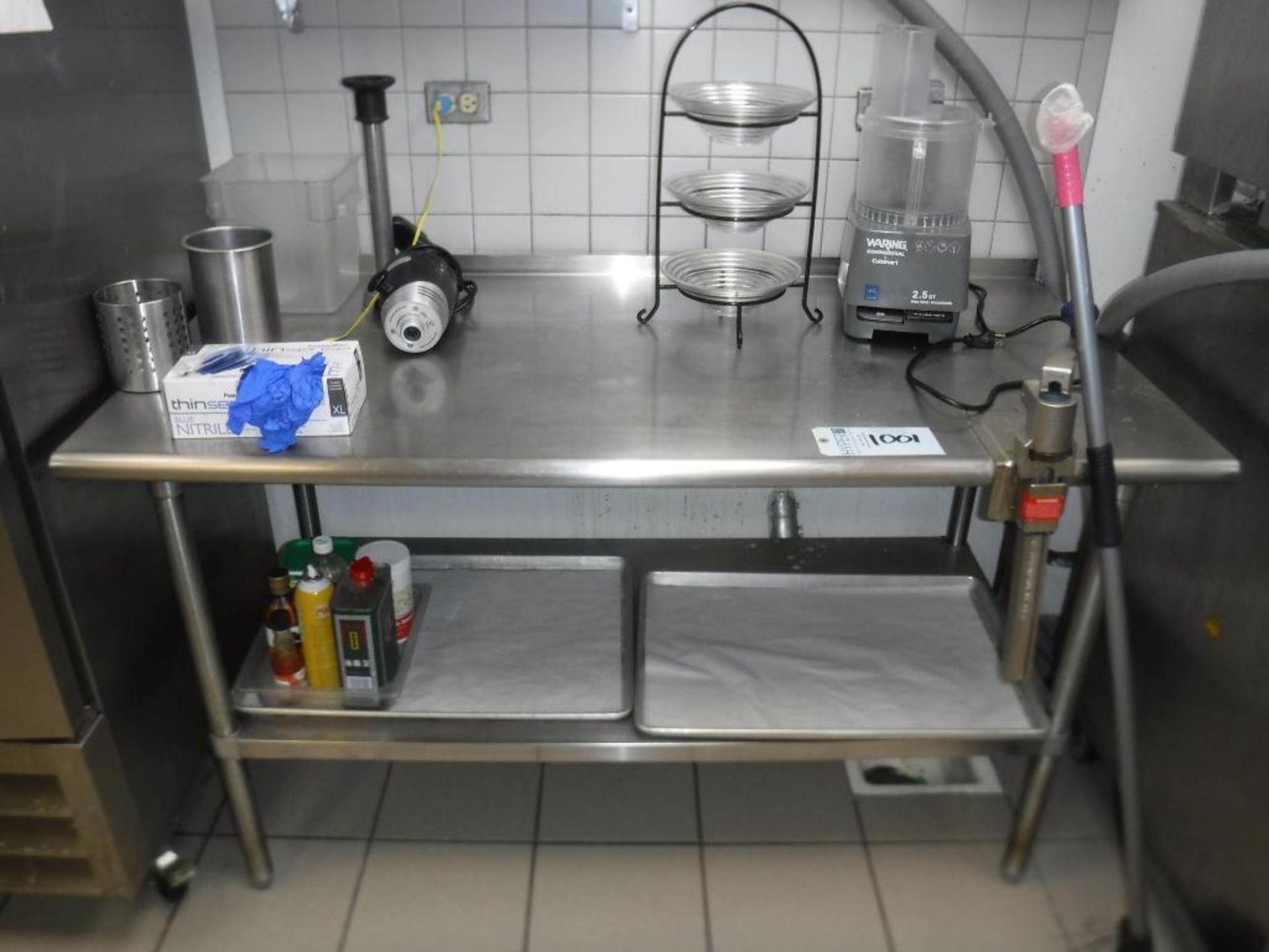 5ft by 30 in Stainless Prep Table with can opener (Contents NOT Included)