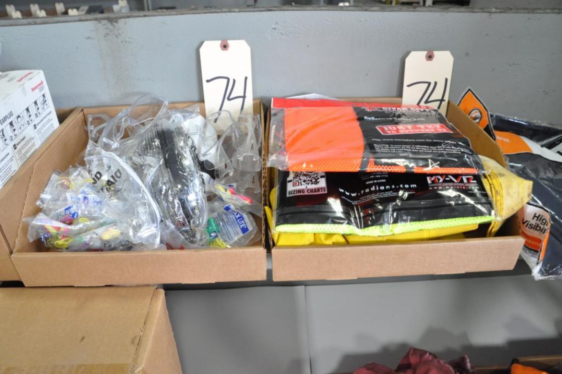 Lot-Ear Plugs, Safety Glasses, Vests, Sweat Bands, Rags etc. in (6) Boxes - Image 4 of 6