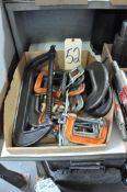 Lot-Various C-Clamps and Die Clamps in (1) Box
