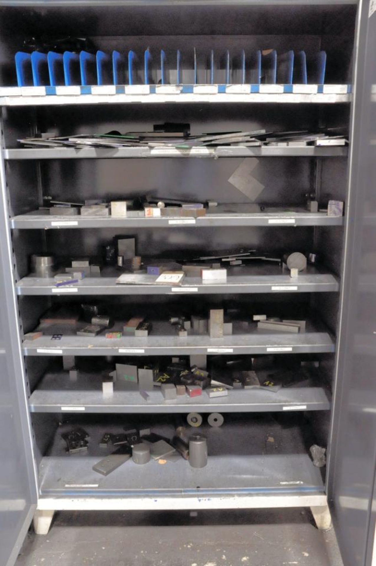 Lot-Various Cutoff Tool Steel in (1) Cabinet, (Cabinet Not Included), and Various Steel Stock in/wit