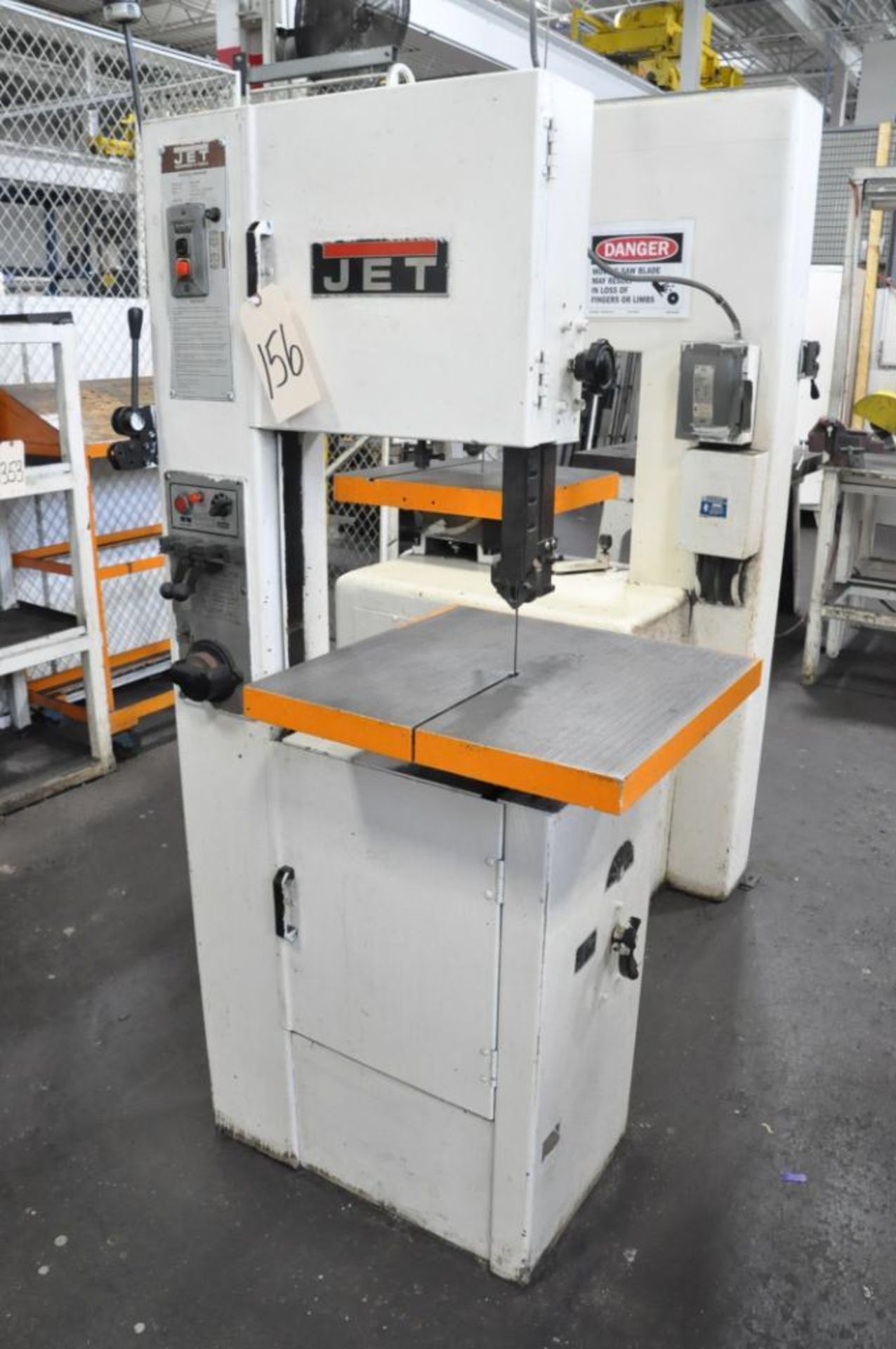 Jet Model VBS-1408, 14" Vertical Contour Metal Cutting Band Saw, S/n 5111484, 19 3/4" x 19 3/4" Work