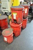 Lot-(5) Oily Waste Cans