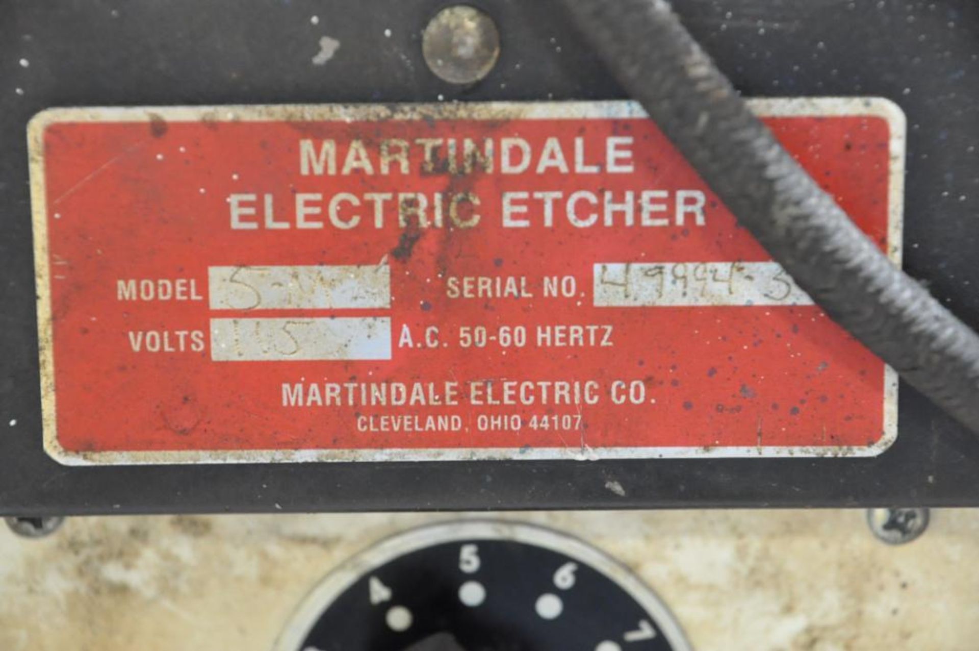 Martindale Model 5M Electric Etcher, S/n 49994-3 - Image 2 of 2