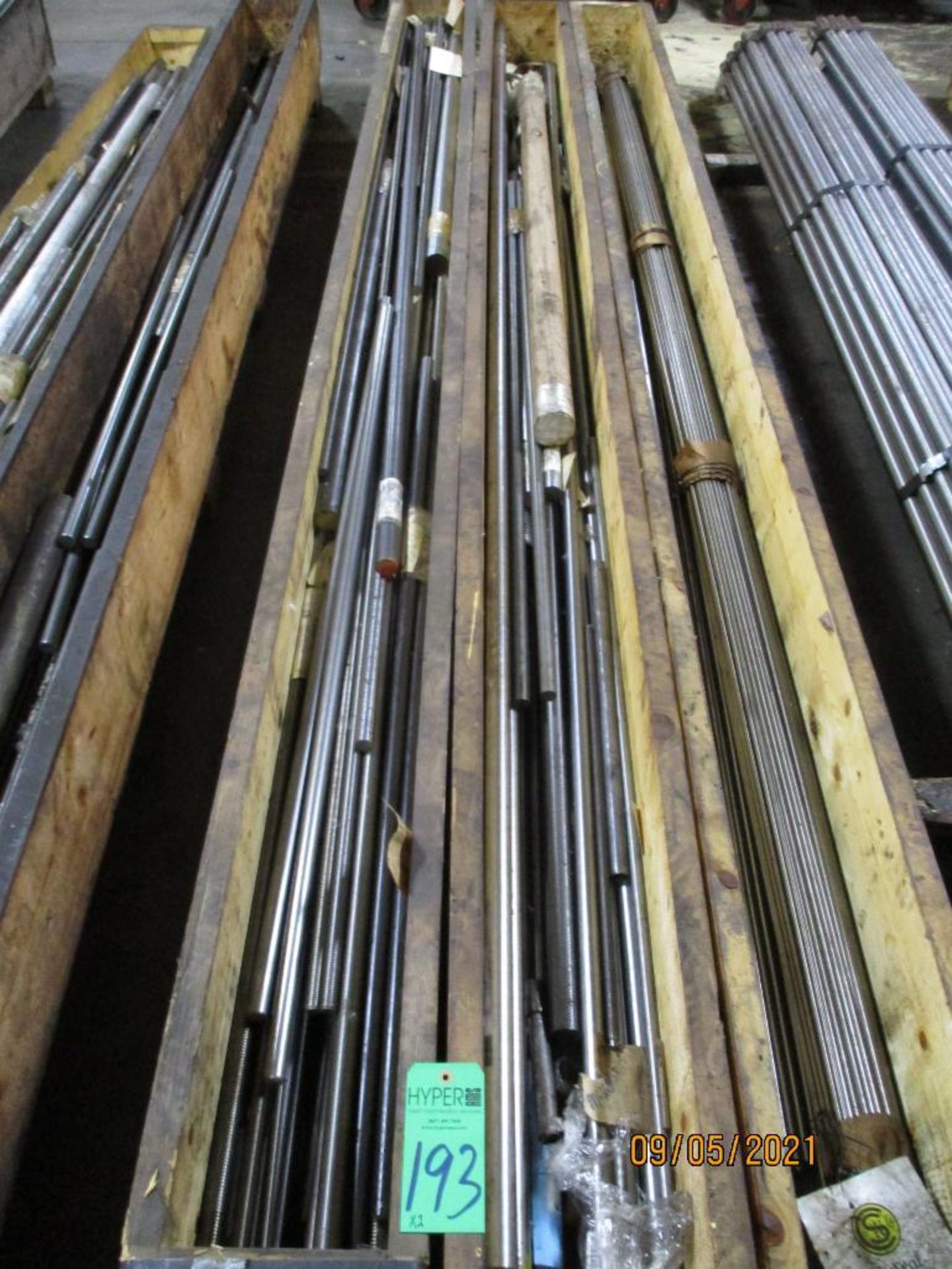 Two Crates Of Multi Size Steel Bar Stock