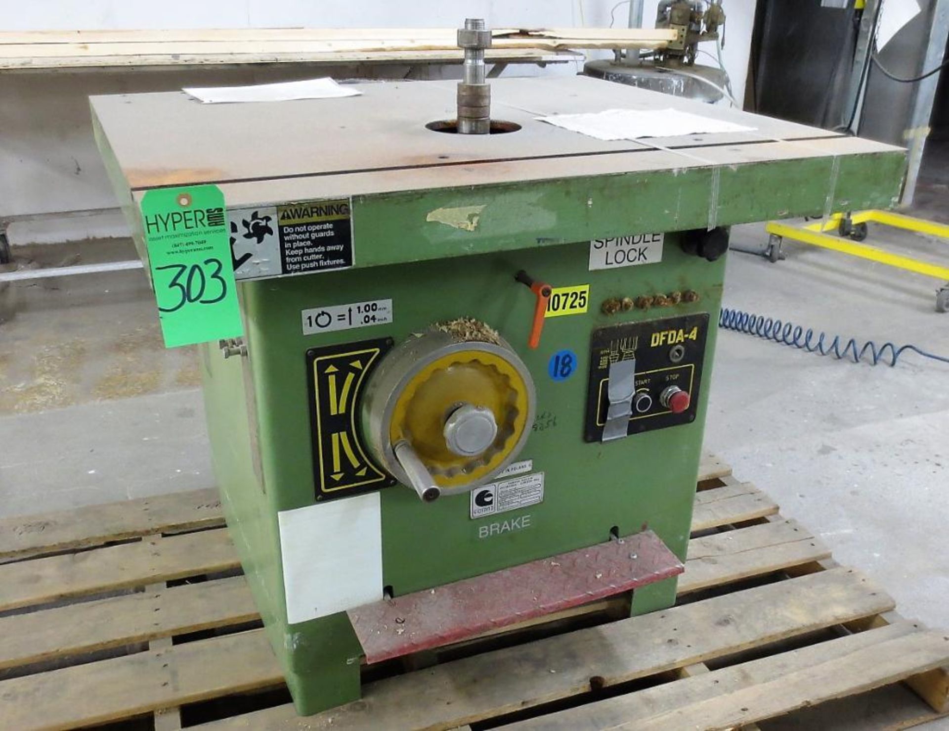 Gomnd Model DFFA-4 Single Spindle Shaper S/N 8333 ( WS M0725 or 8256 )