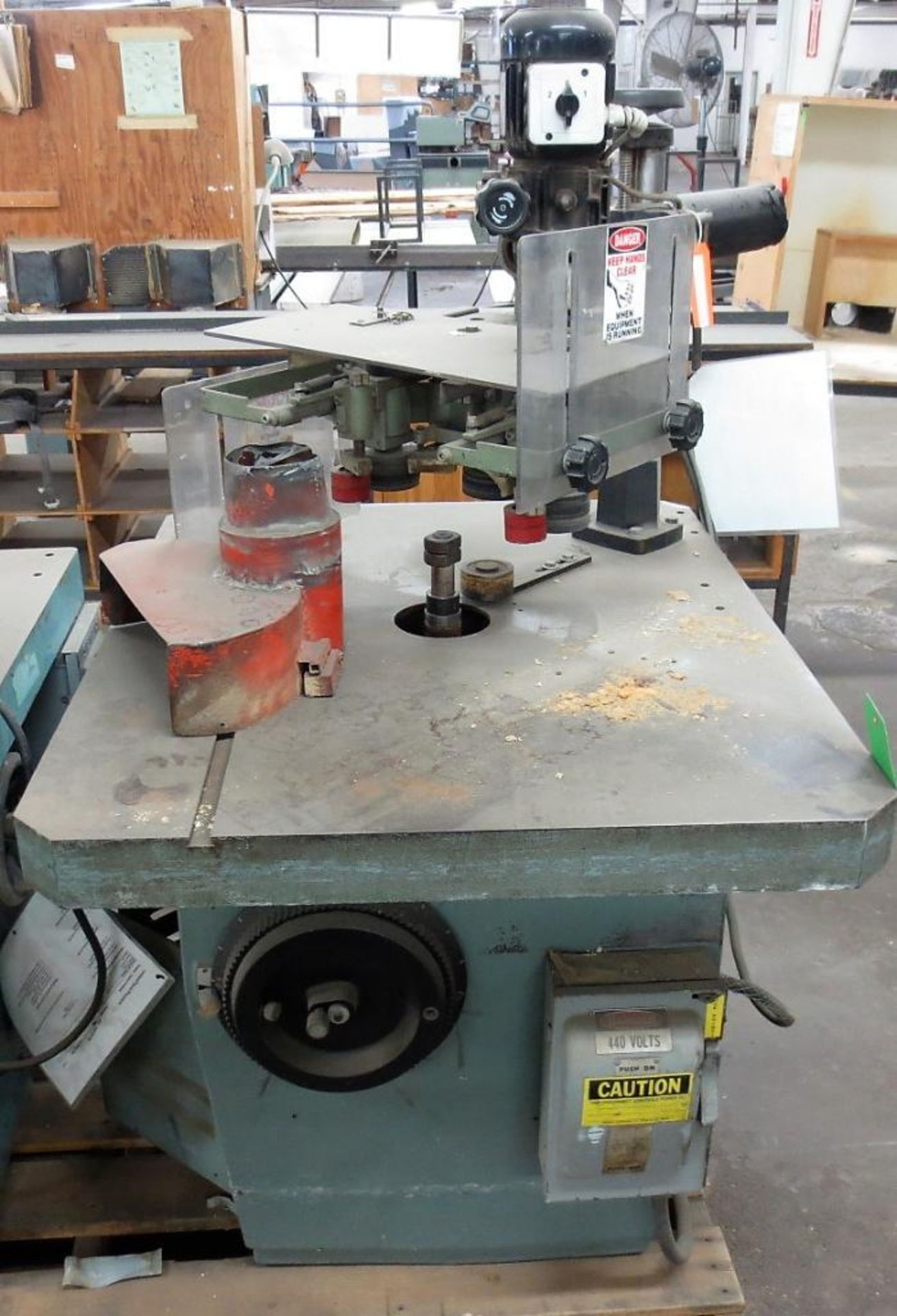 Invicta Delta RS 15 Model 43780 Single Spindle Shaper S/N: 2436 W/ Stegherr Model BV Table-Mounted F