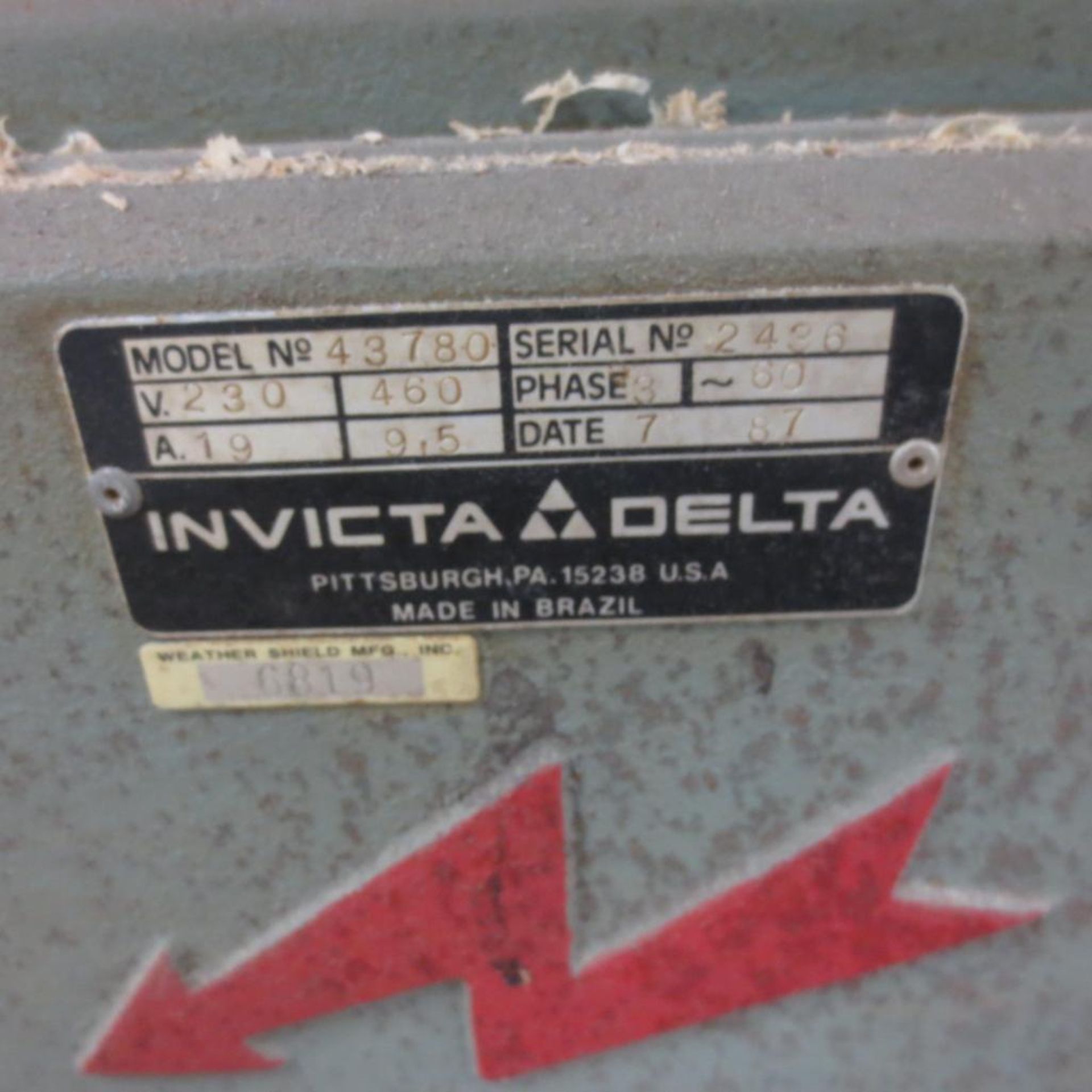 Invicta Delta RS 15 Model 43780 Single Spindle Shaper S/N: 2436 W/ Stegherr Model BV Table-Mounted F - Image 3 of 6