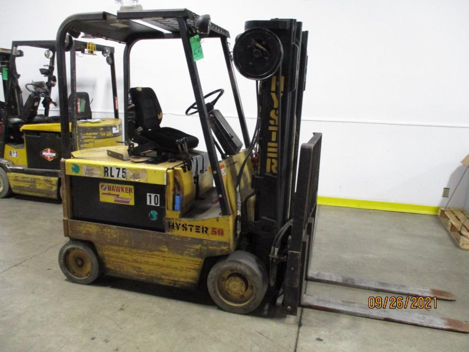 Hyster 5,350-LBS. Capacity Model E50XL-33 Electric Forklift Truck S/N: C108V07842J, Triple Mast, Aut