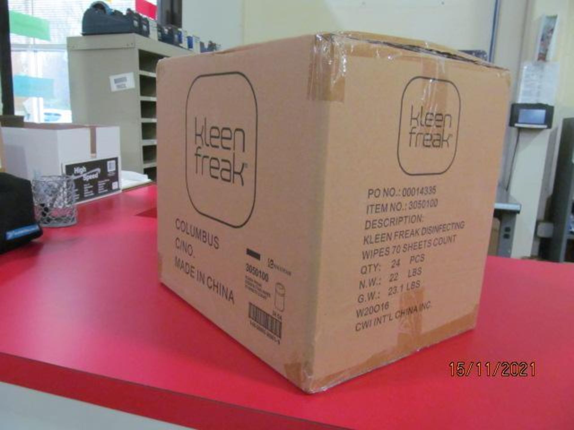 Lot of Waxman Kleen Freak Sanitizing Wipes consisting of 6,480 packages on 10 pallets. Each package - Image 6 of 11