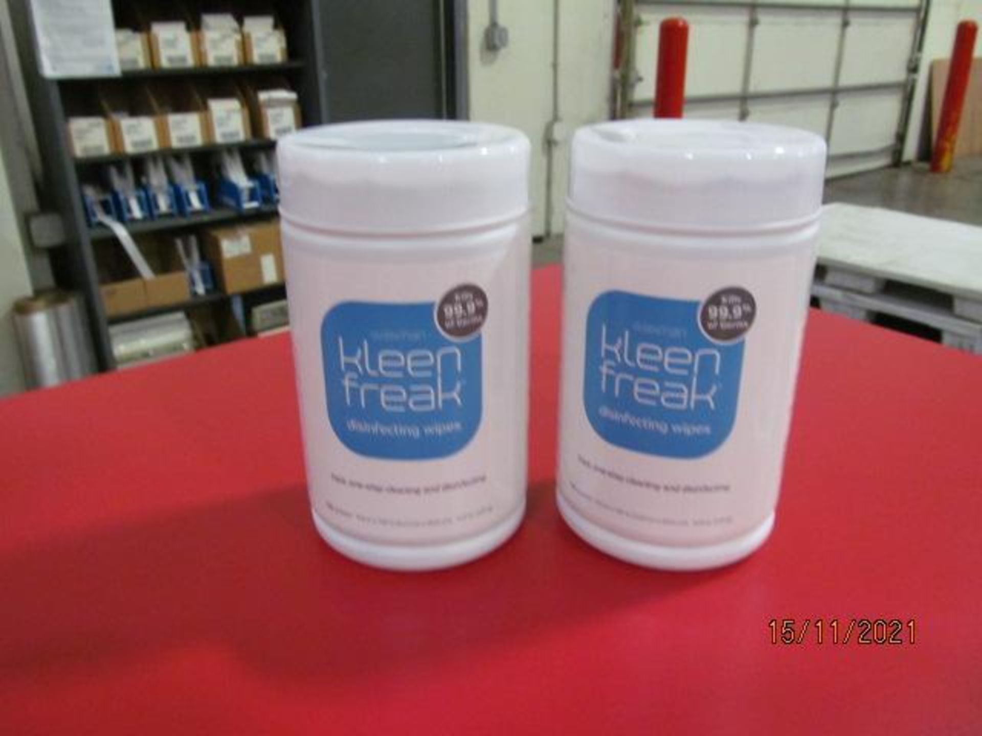 Lot of Waxman Kleen Freak Sanitizing Wipes consisting of 29,027 packages on 45 pallets. Each package - Image 4 of 11