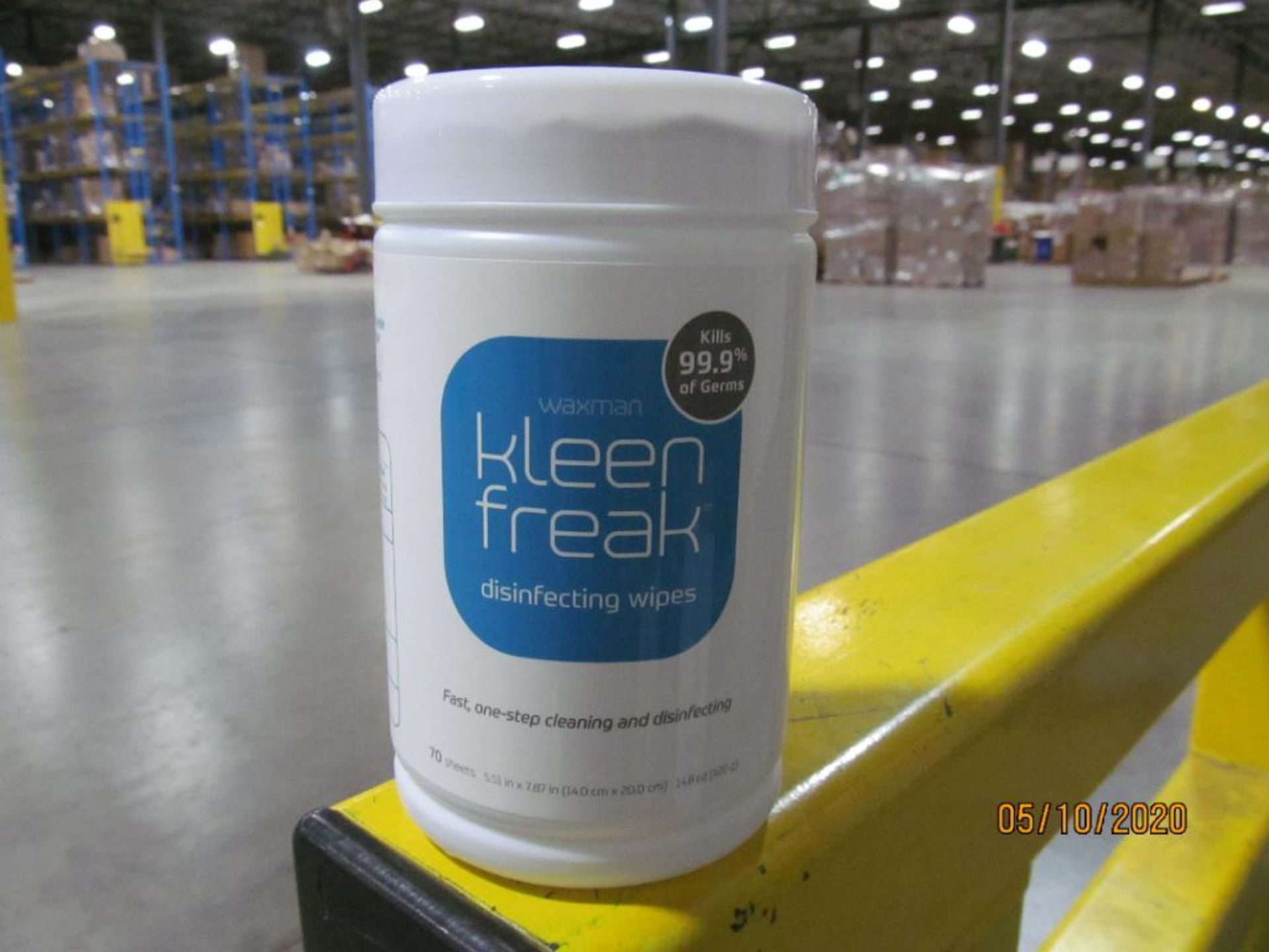 Lot of Waxman Kleen Freak Sanitizing Wipes consisting of 366,768 packages on 566 pallets. Each packa