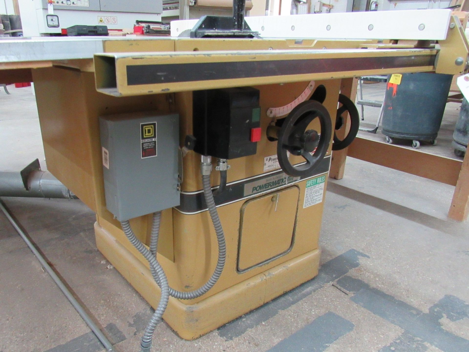 Powermatic 12"/14" Mod.72A Tilting Arbor Table Saw - S/N 9972044 (New 1999) - Image 4 of 6