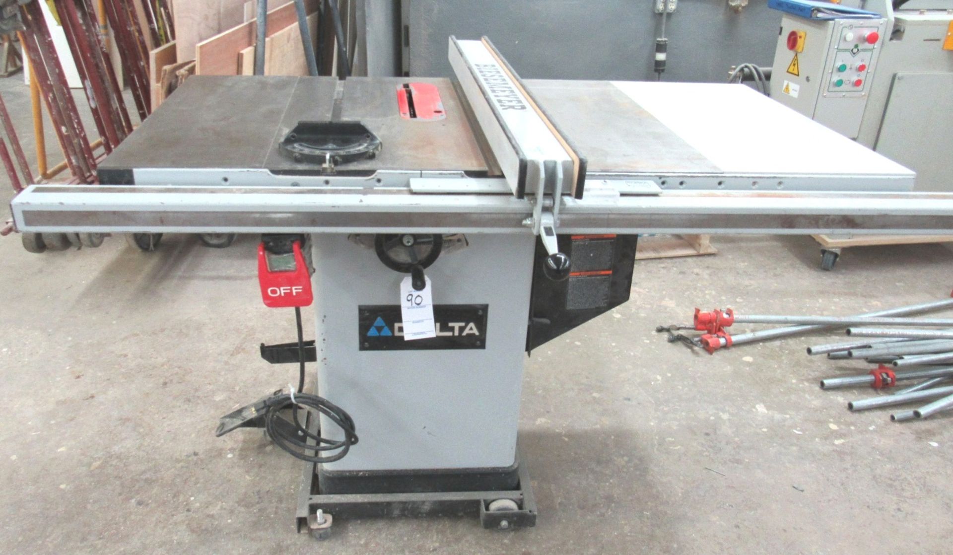 10" Delta Cat.36-714 Left Tilt Hybrid Table Saw - S/N 300680, 3600 RPM, 40" x 20" Table, 14" x 27"